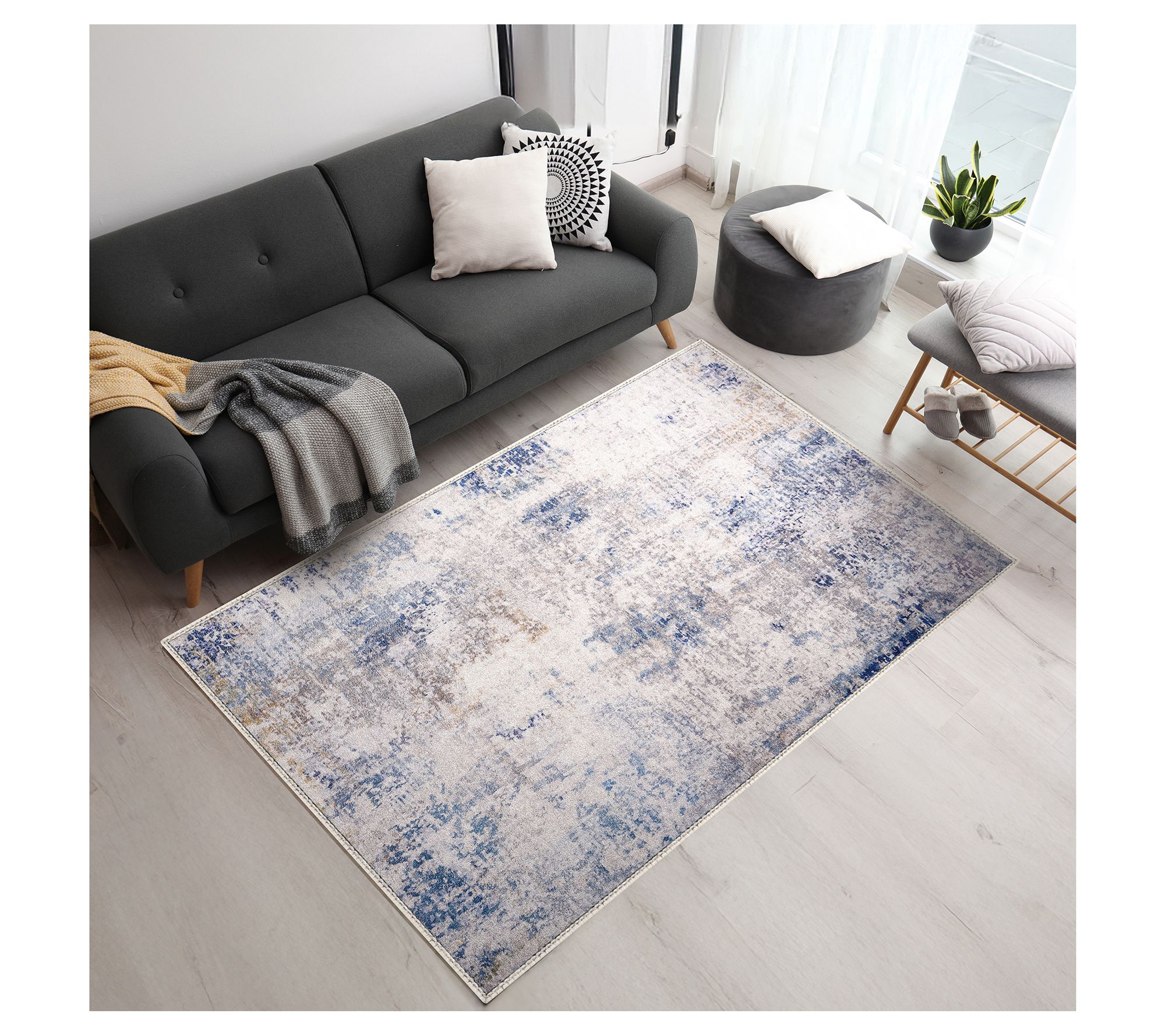 Sorbus 5x7 Area Rug, Machine Washable, Non-Slip, Vintage Rug