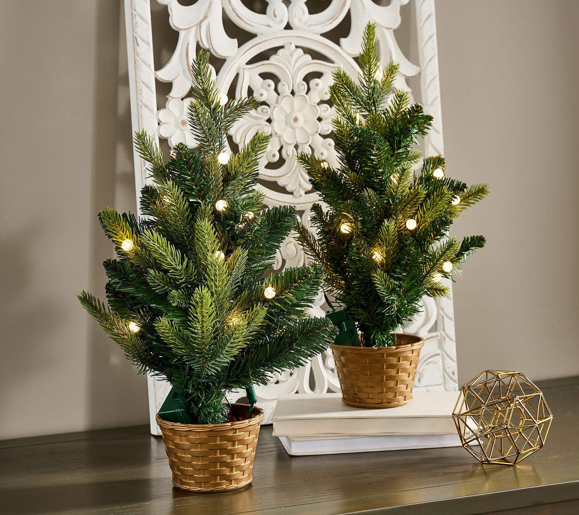 Bethlehem Lights S/2 Heritage LED Mini Trees