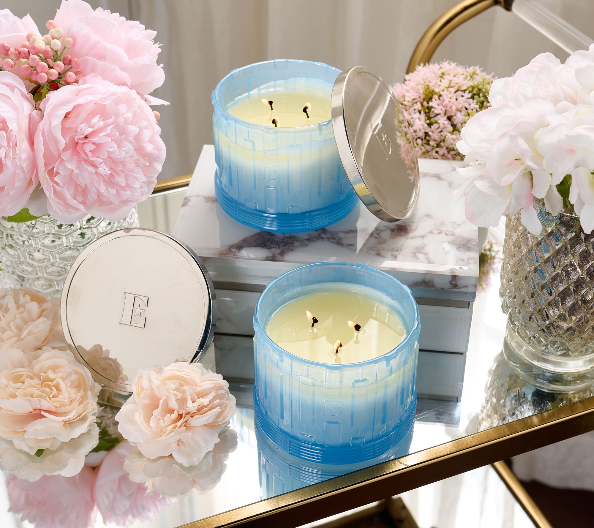 "As Is" Elton John by Slatkin + Co. S/2 14oz Spring Rain Candles