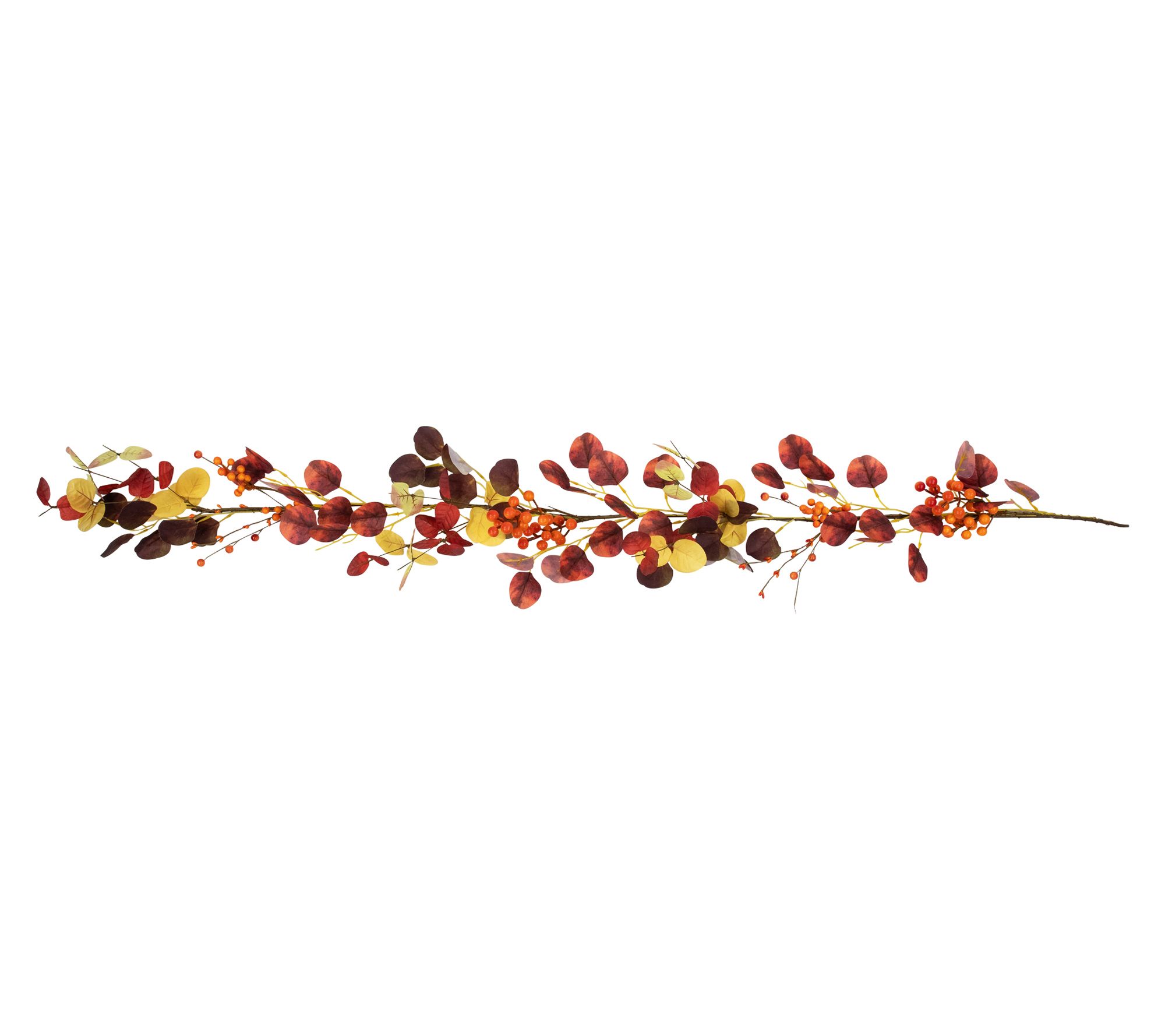 Northlight 5' x 8" Berries and Leaves Harvest Garland Unlit