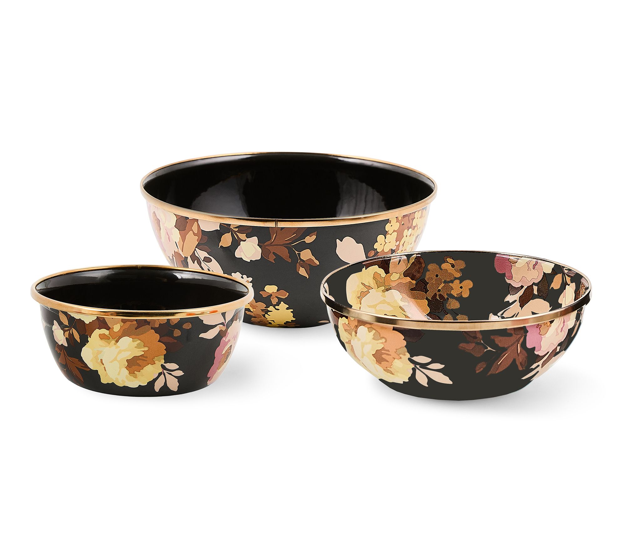 MacKenzie- Childs Set of 3 Wild Rose Everyday Bowls