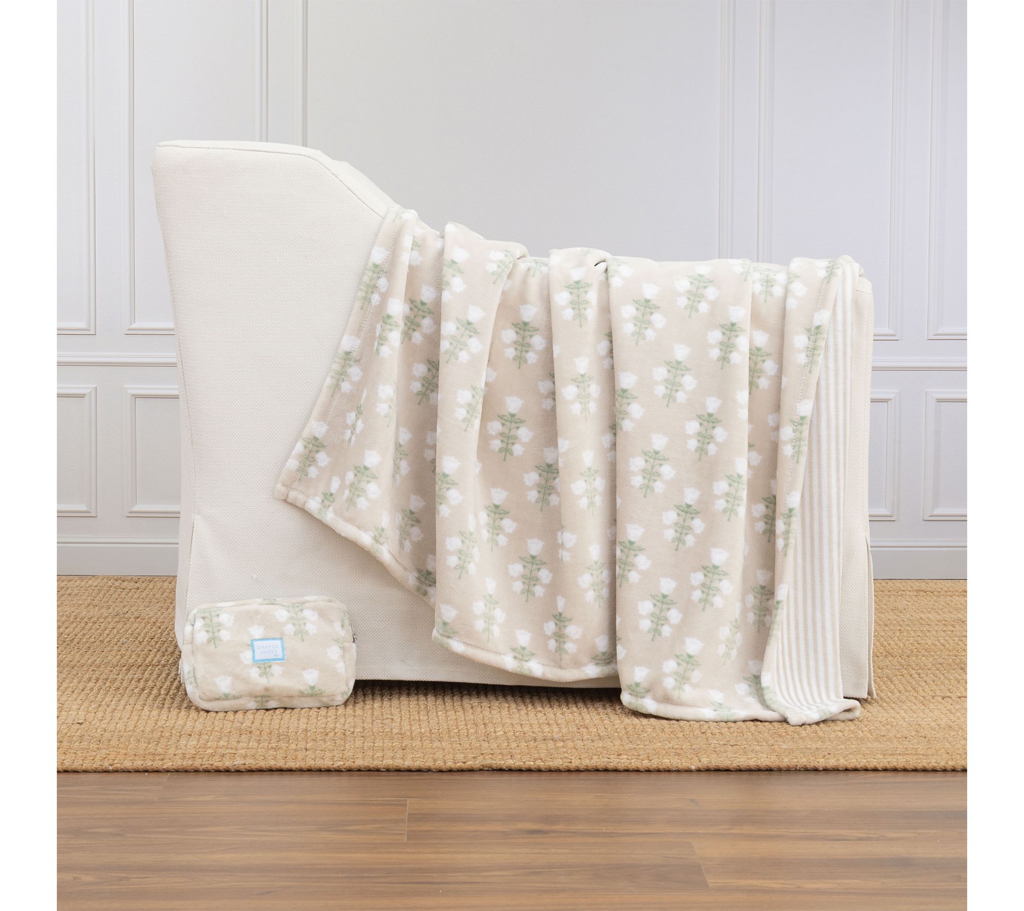 Draper James Reversible 60x70 Velvetsoft Throw