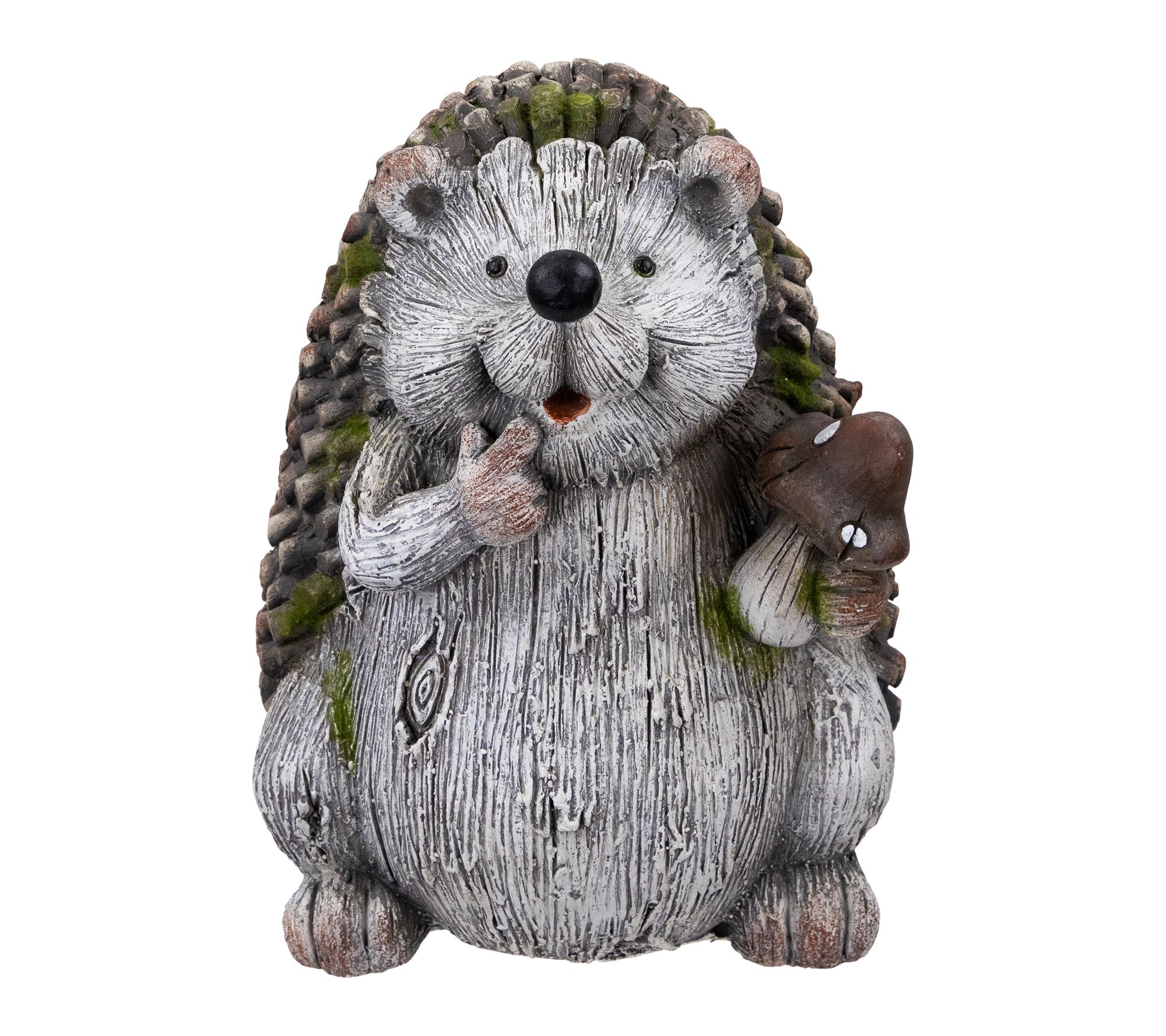 Northlight Hedgehog with Mushroom Outdoor Garden Statue - 8.5"