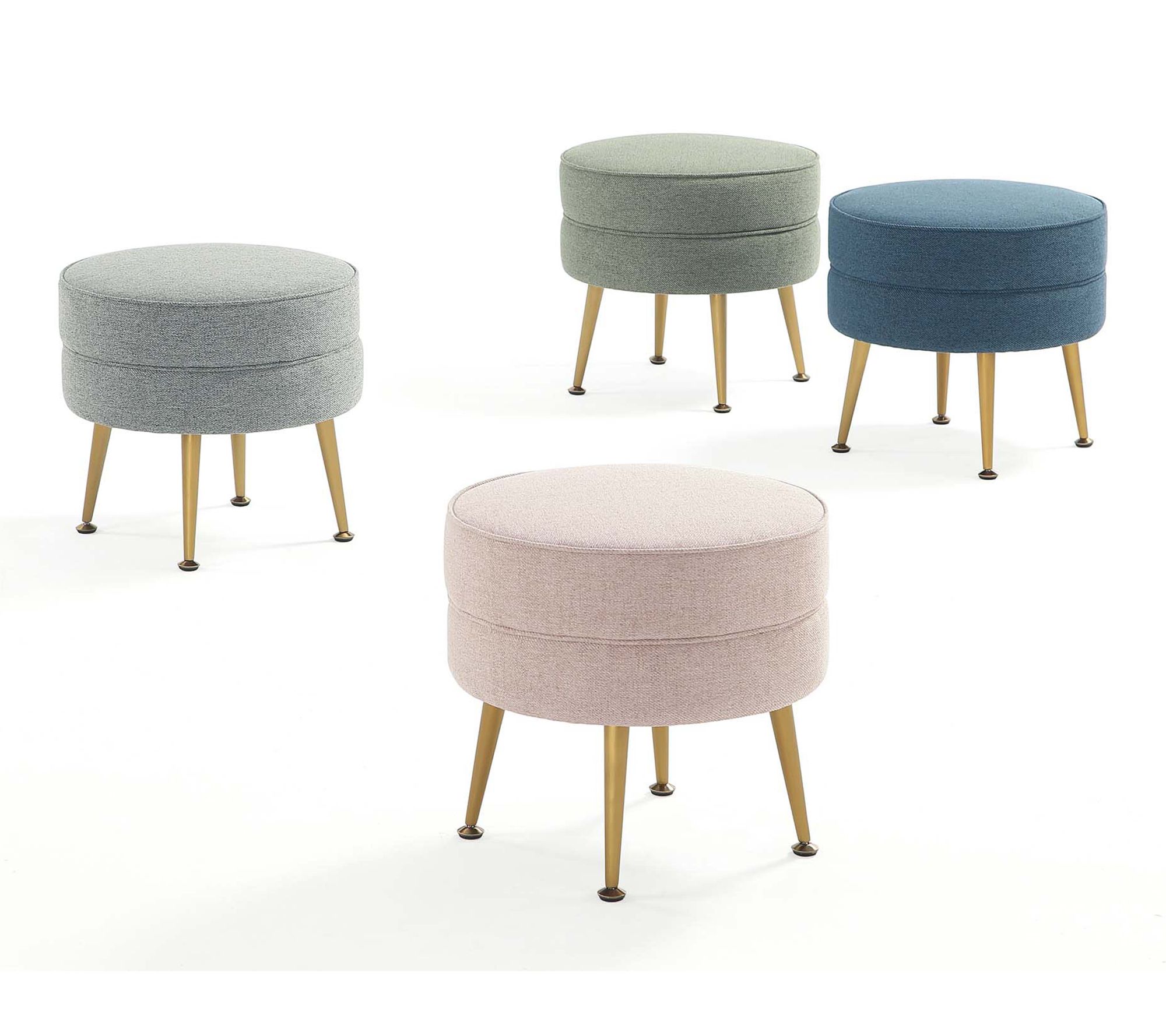 Manhattan Comfort Bailey 4-Piece Accent Ottoman