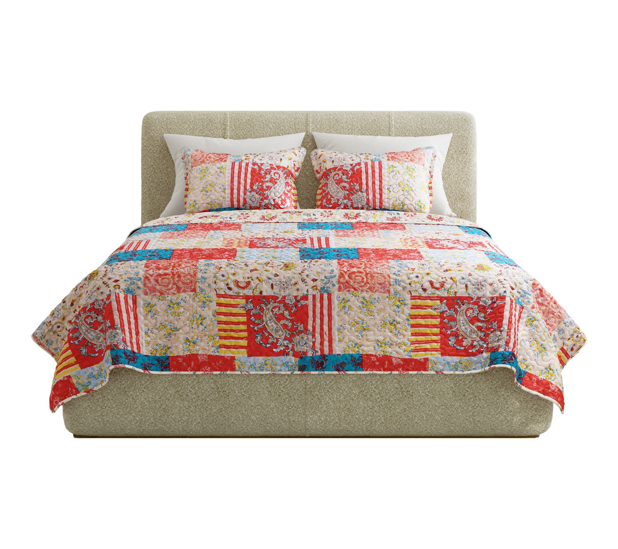 Lavish Home 3-Piece Mallory Classic Patchwork King Quilt Set