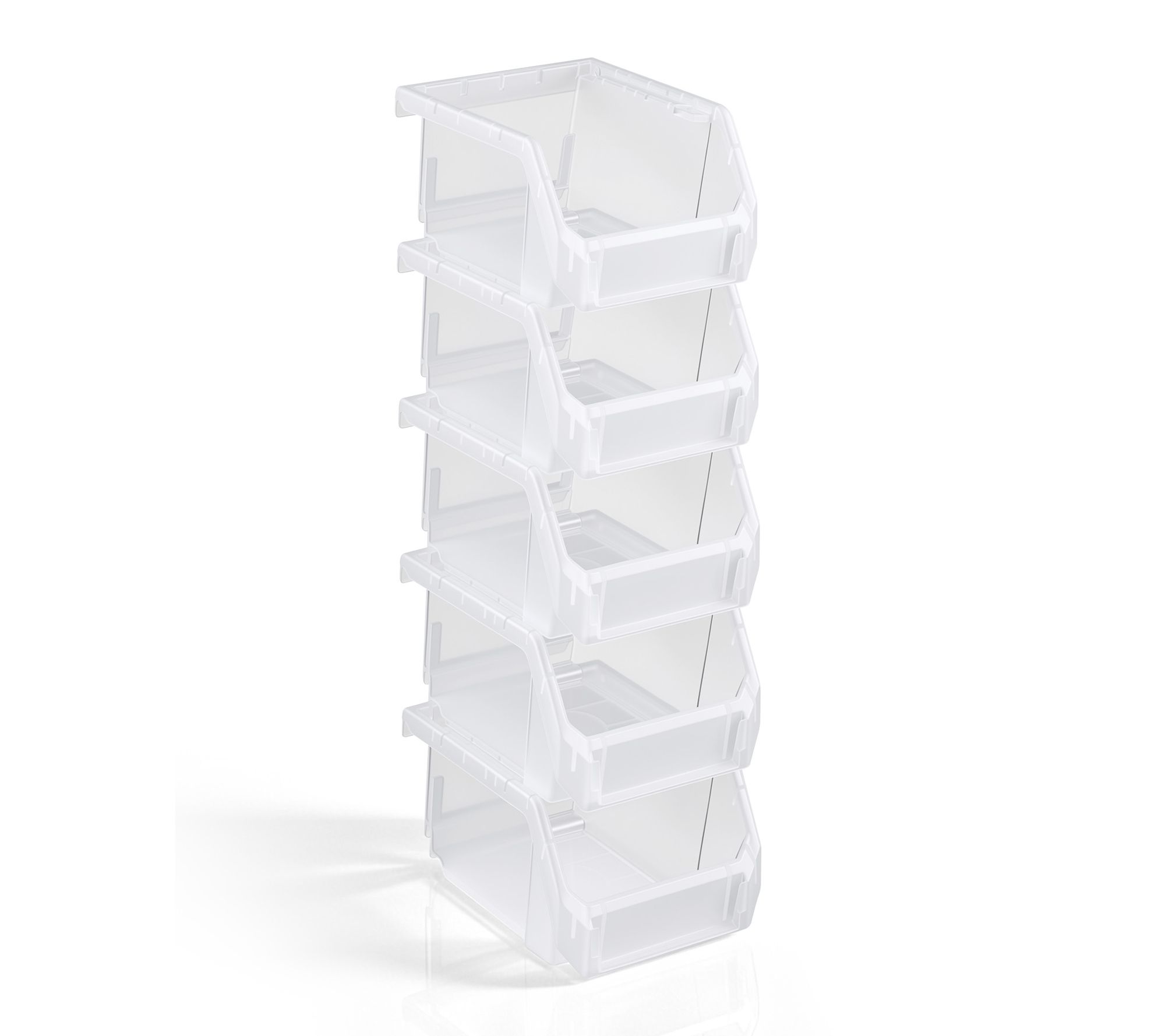 Sorbus Open Front Garage Plastic Storage Bin - X-Small, 5 PK