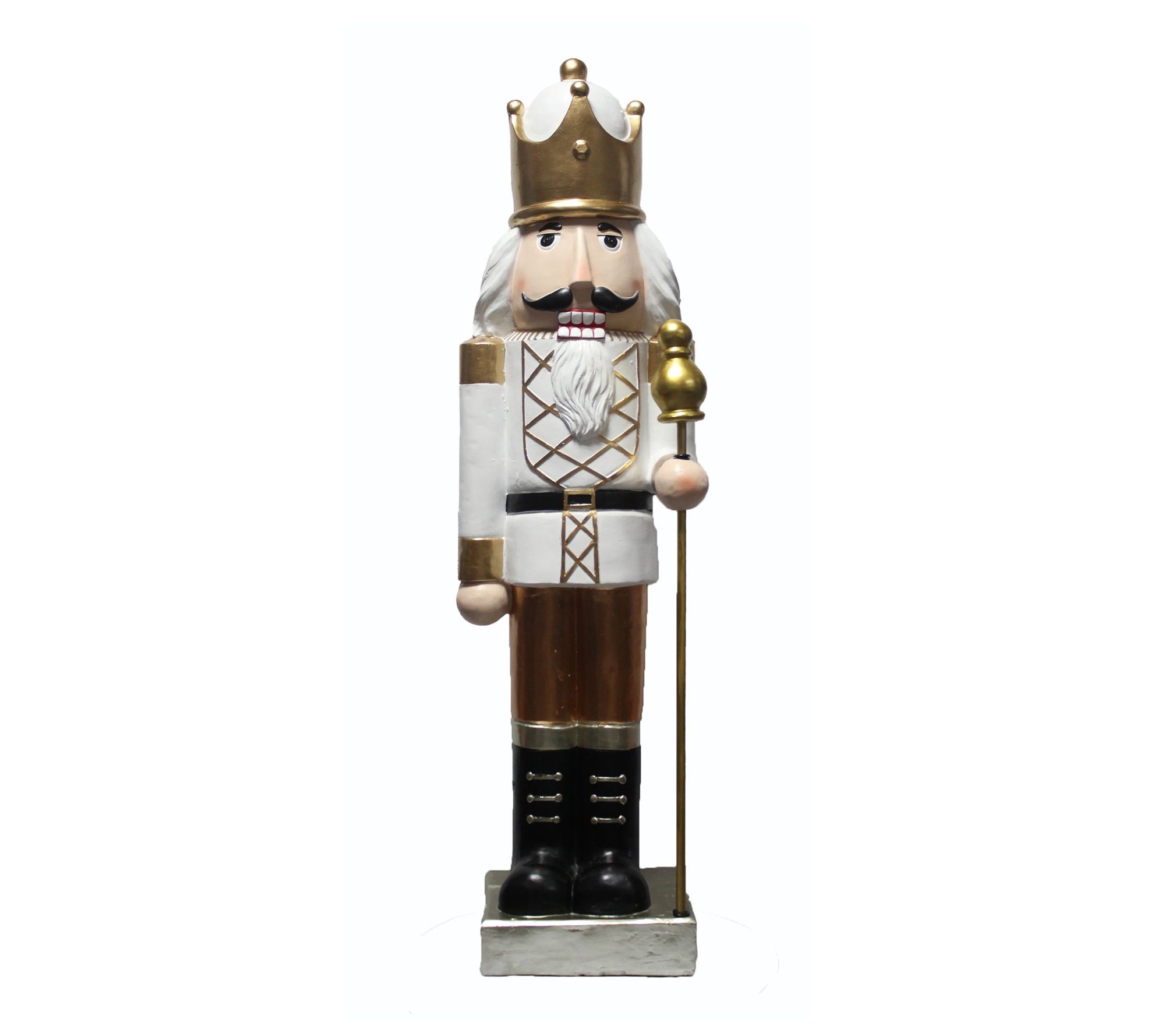 Fraser Hill Farm 48-In. Nutcracker Figurine, White/Gold