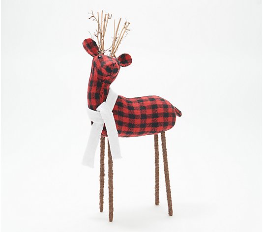 Home Reflections 13" Fabric Standing Reindeer