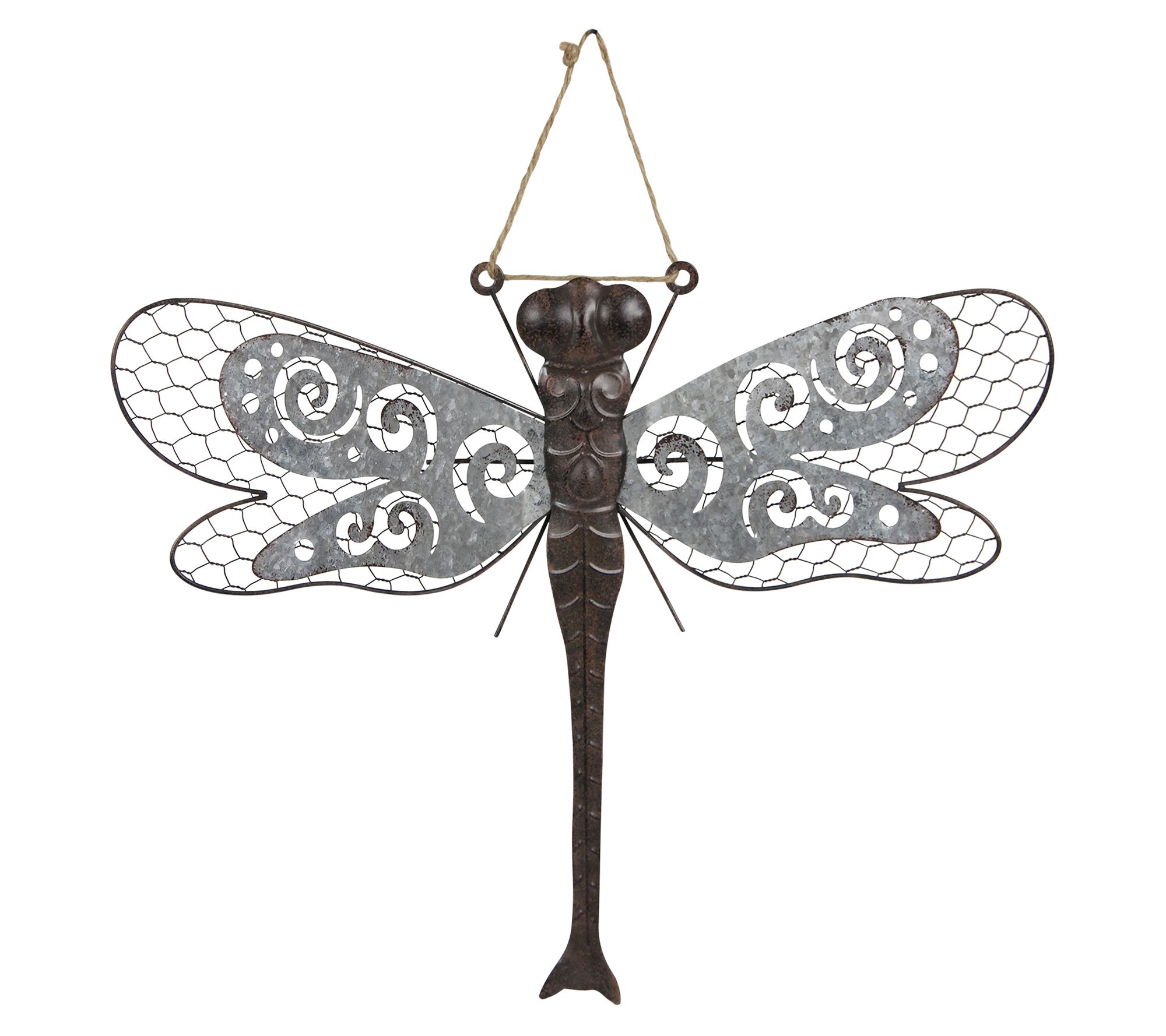 Exhart Metal Dragonfly Hanging Wall Art