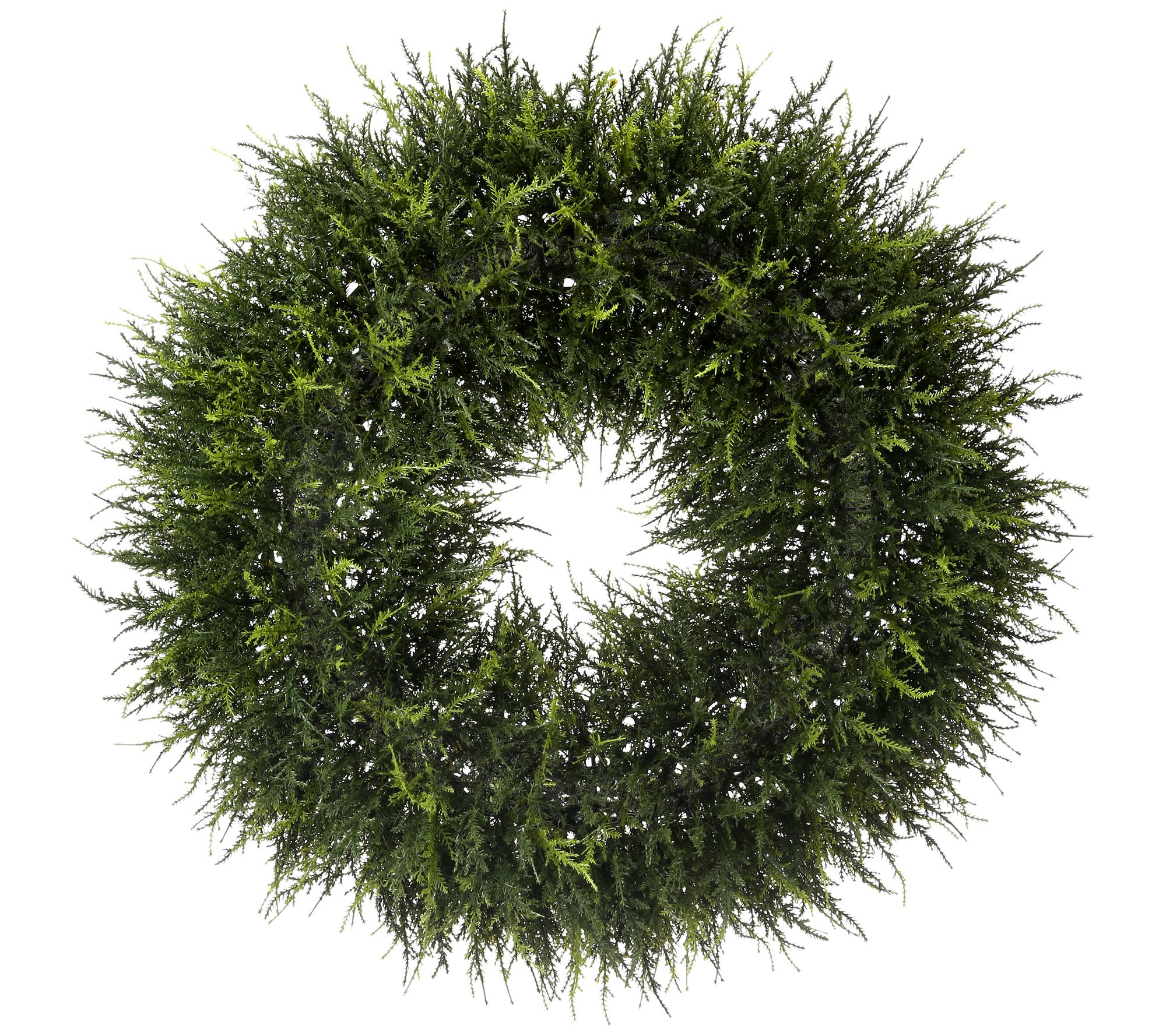 24" Natural Touch Cedar Wreath by Valerie