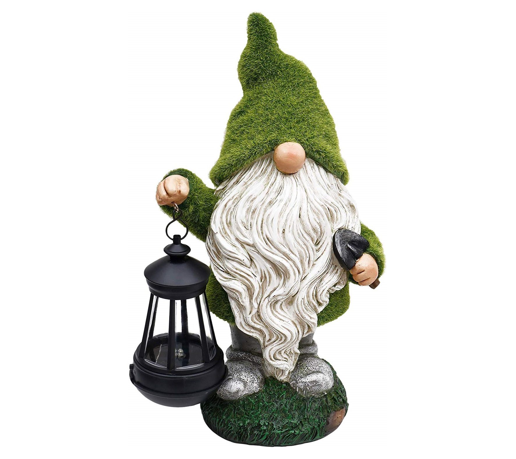 Solar Bearded Grassy Gnome Garden Statuary by Hnnykome