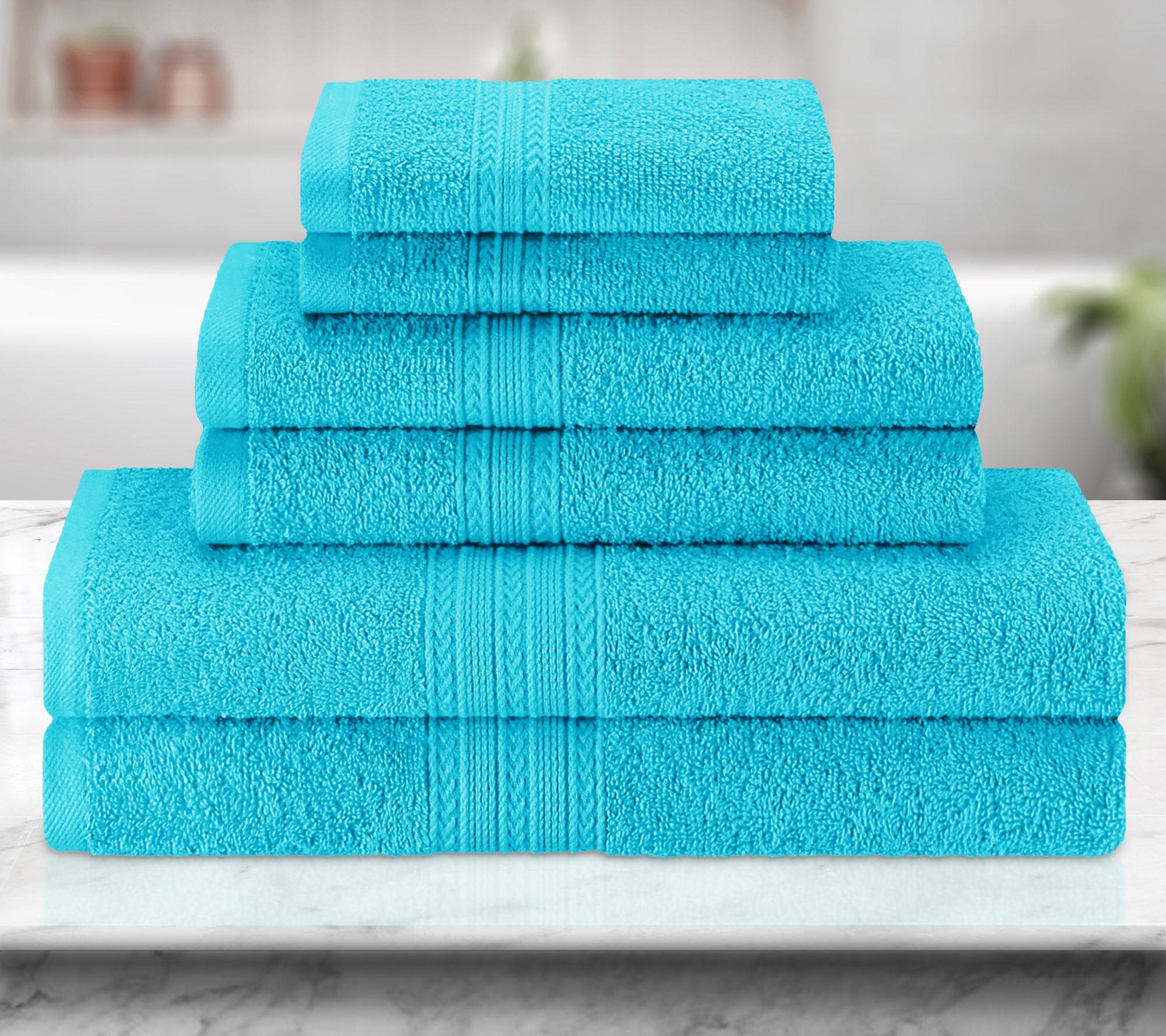 Superior Cotton 6-Piece Solid Absorbent Towel S et