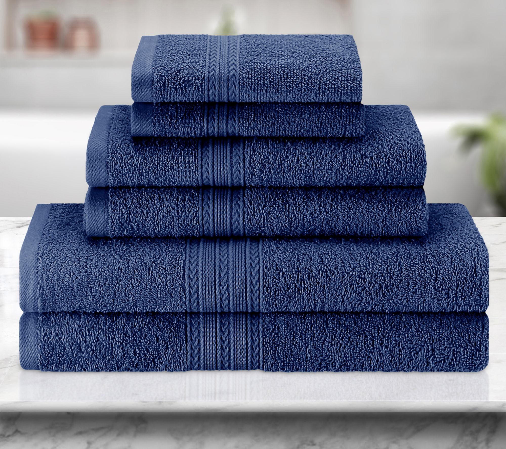 Superior Cotton 6-Piece Solid Absorbent Towel S et