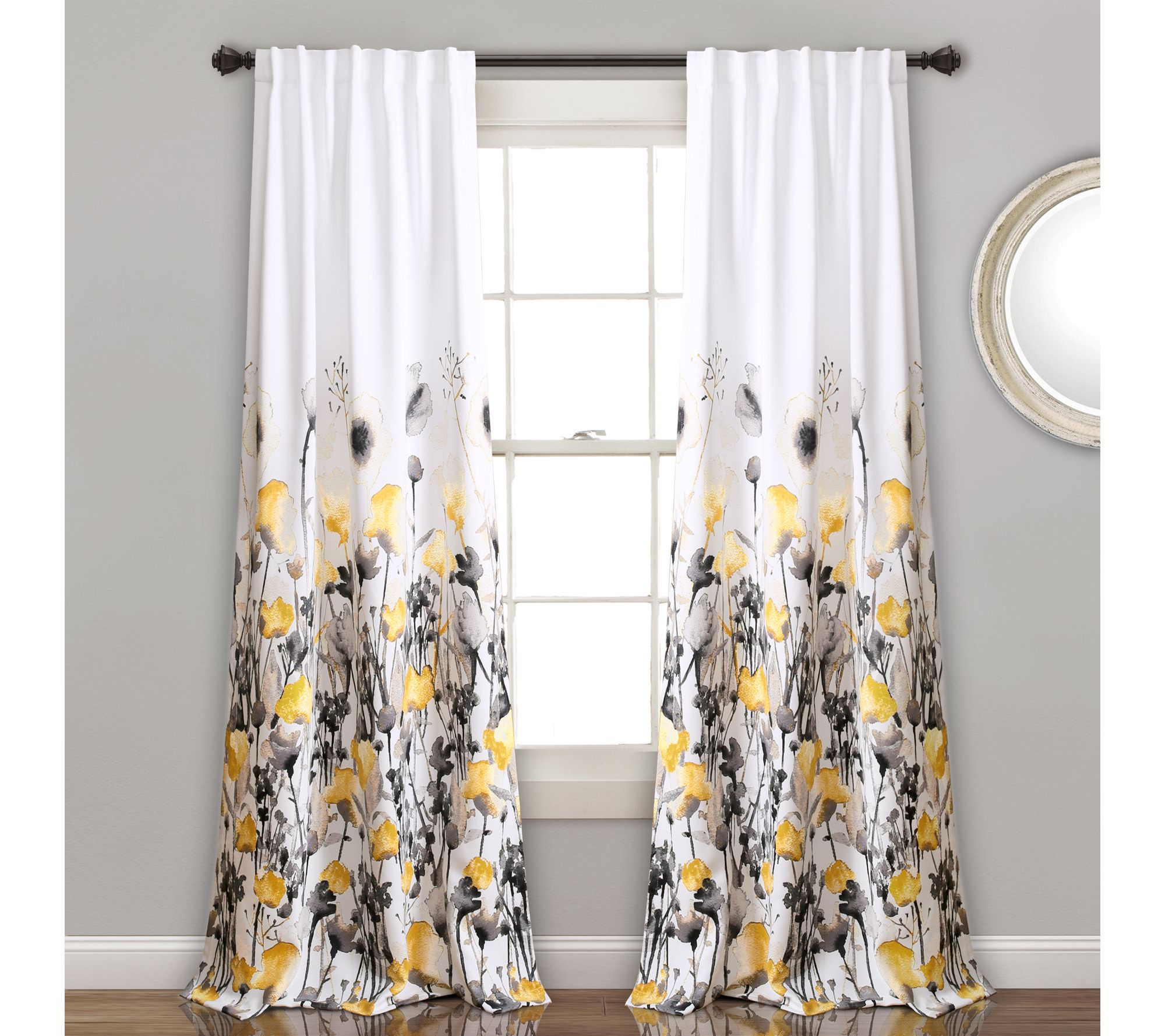 Zuri Flora Room Darkening 52" x 95" Window Panels by Lush Deco