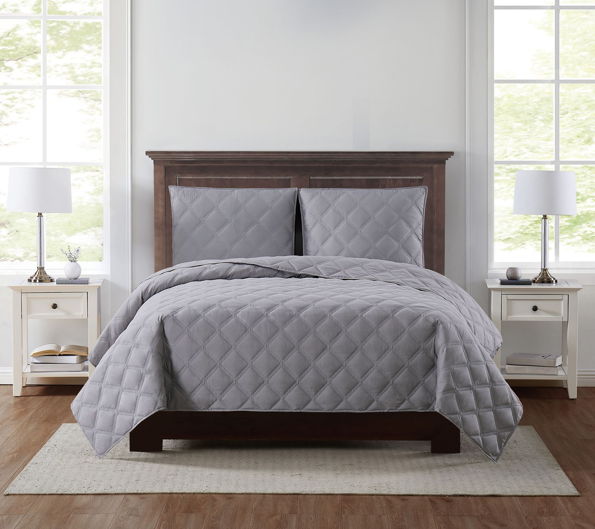 Truly Soft Everyday 3D Puff King Quilt Set