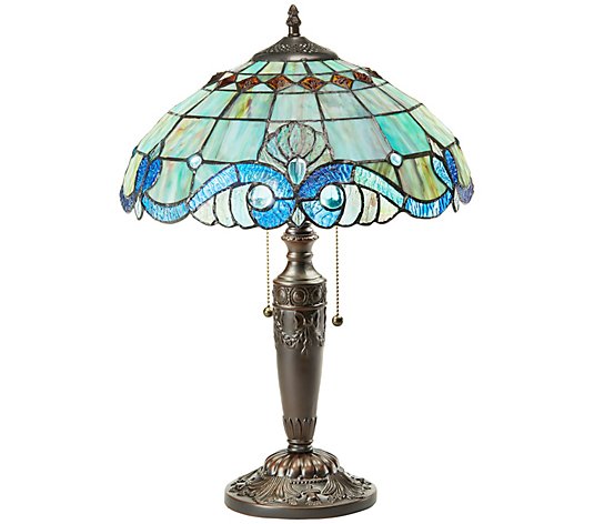 River of Goods 20" Stained Glass Andres Table Lamp