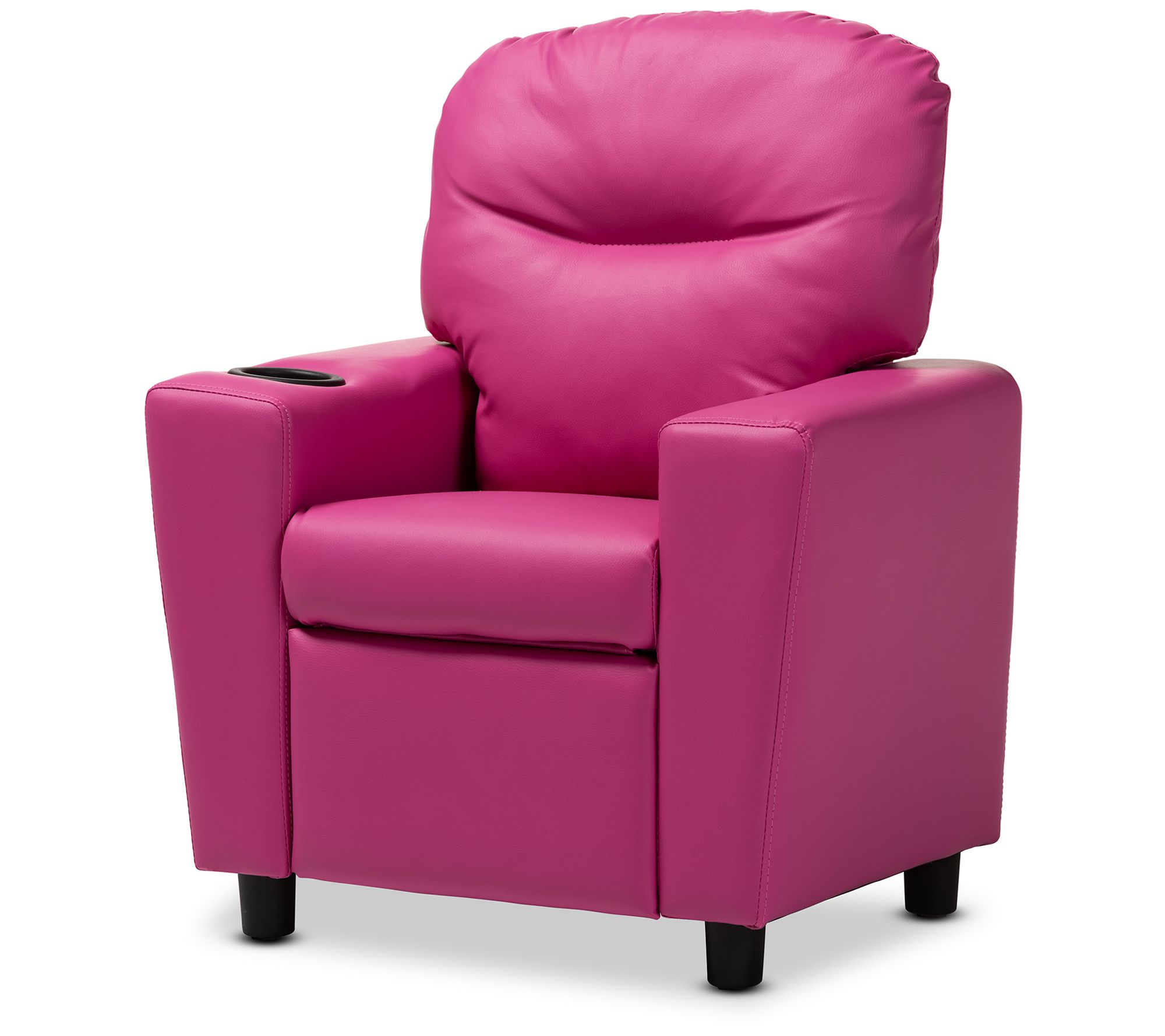 Baxton Studio Evonka Pink Kids Recliner QVC