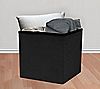 Sorbus Faux Suede Storage Ottoman with Lid, 1 of 5
