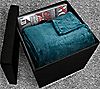 Sorbus Faux Suede Storage Ottoman with Lid, 4 of 5