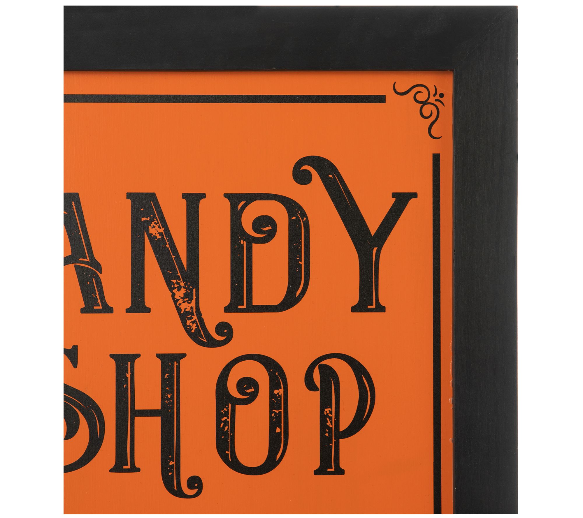 Glitzhome 24 Candy Shop Halloween Wooden Standing Easel Sign 