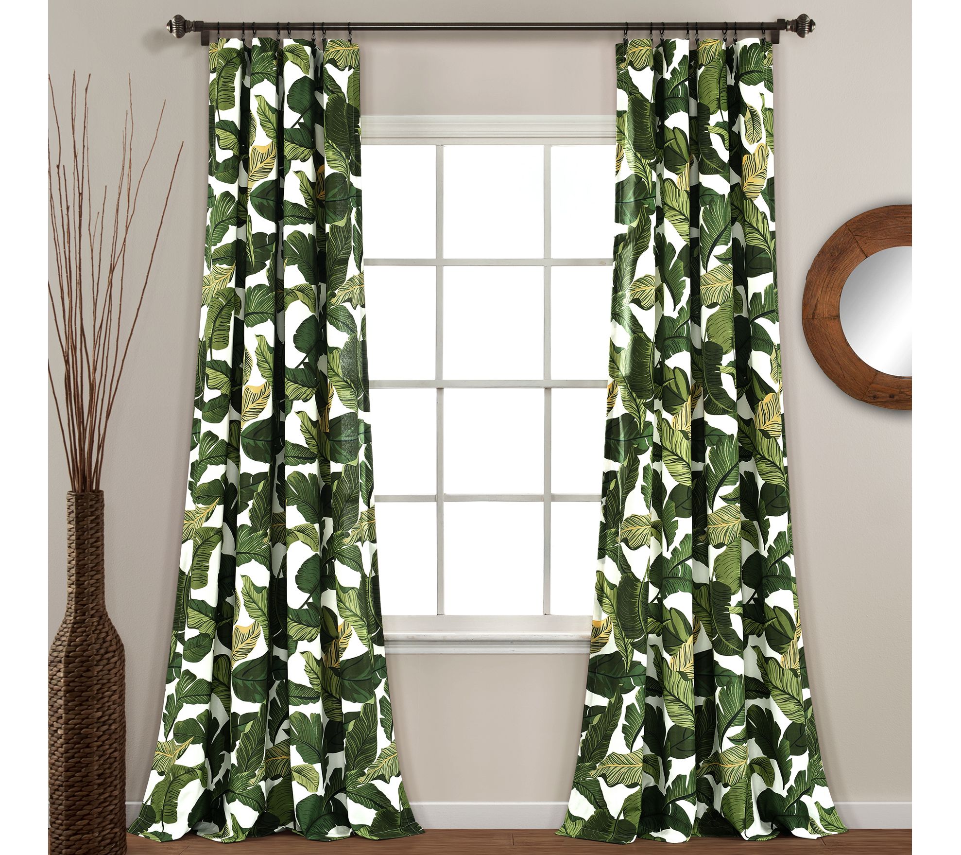 Tropical Paradise Green 52" x 108" Set by LushDecor
