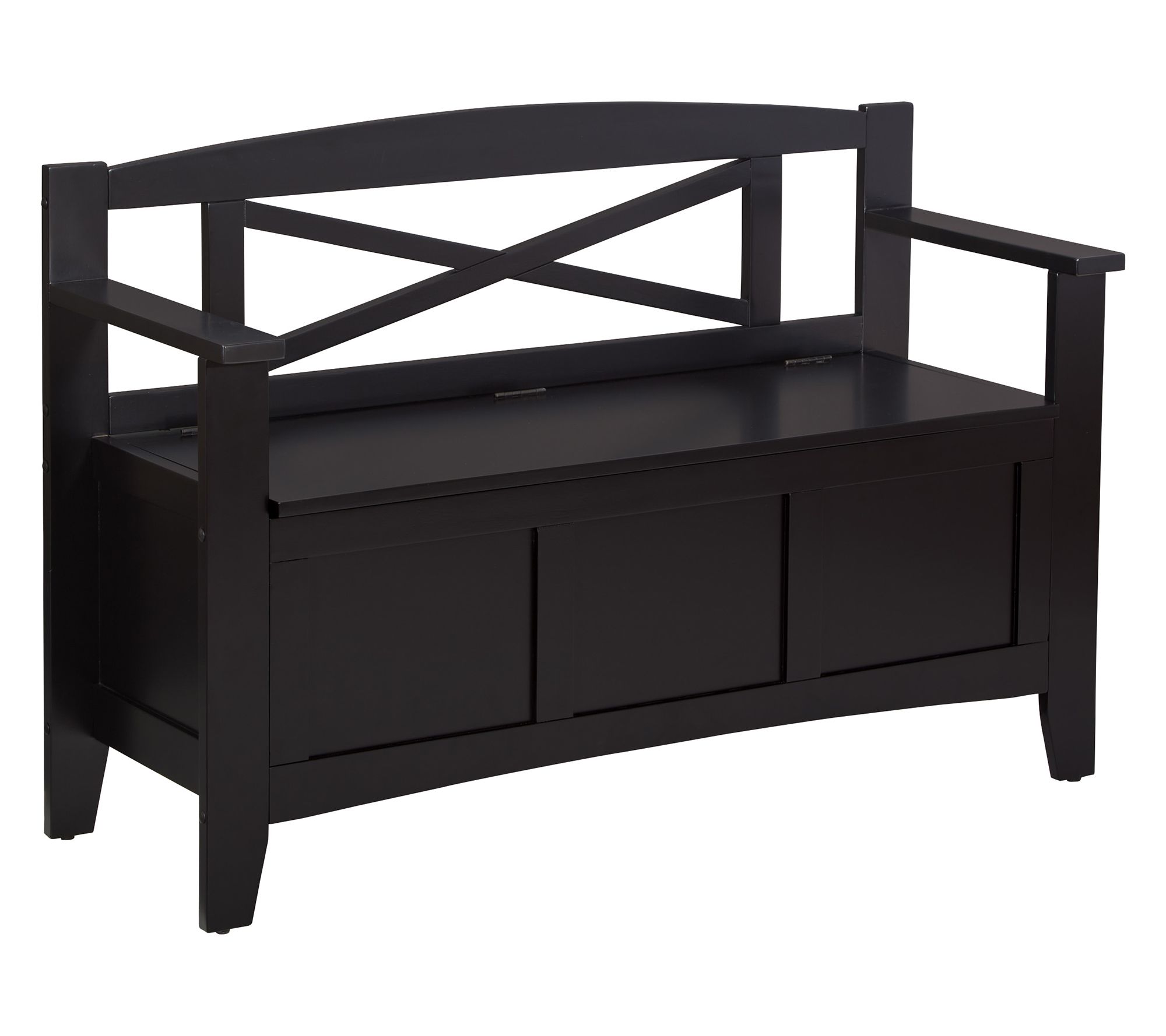 OSP Home Furnishings Metro Entryway Bench withlack Finish