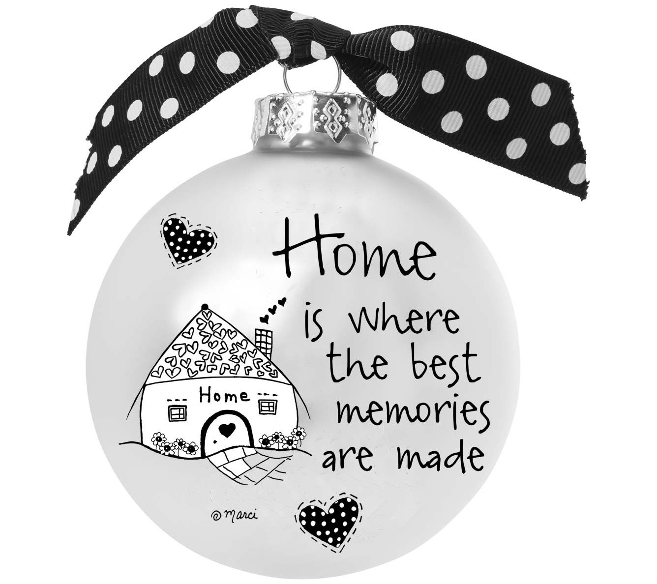 "Home Is Where" Glass Ornament Inspired by Marci