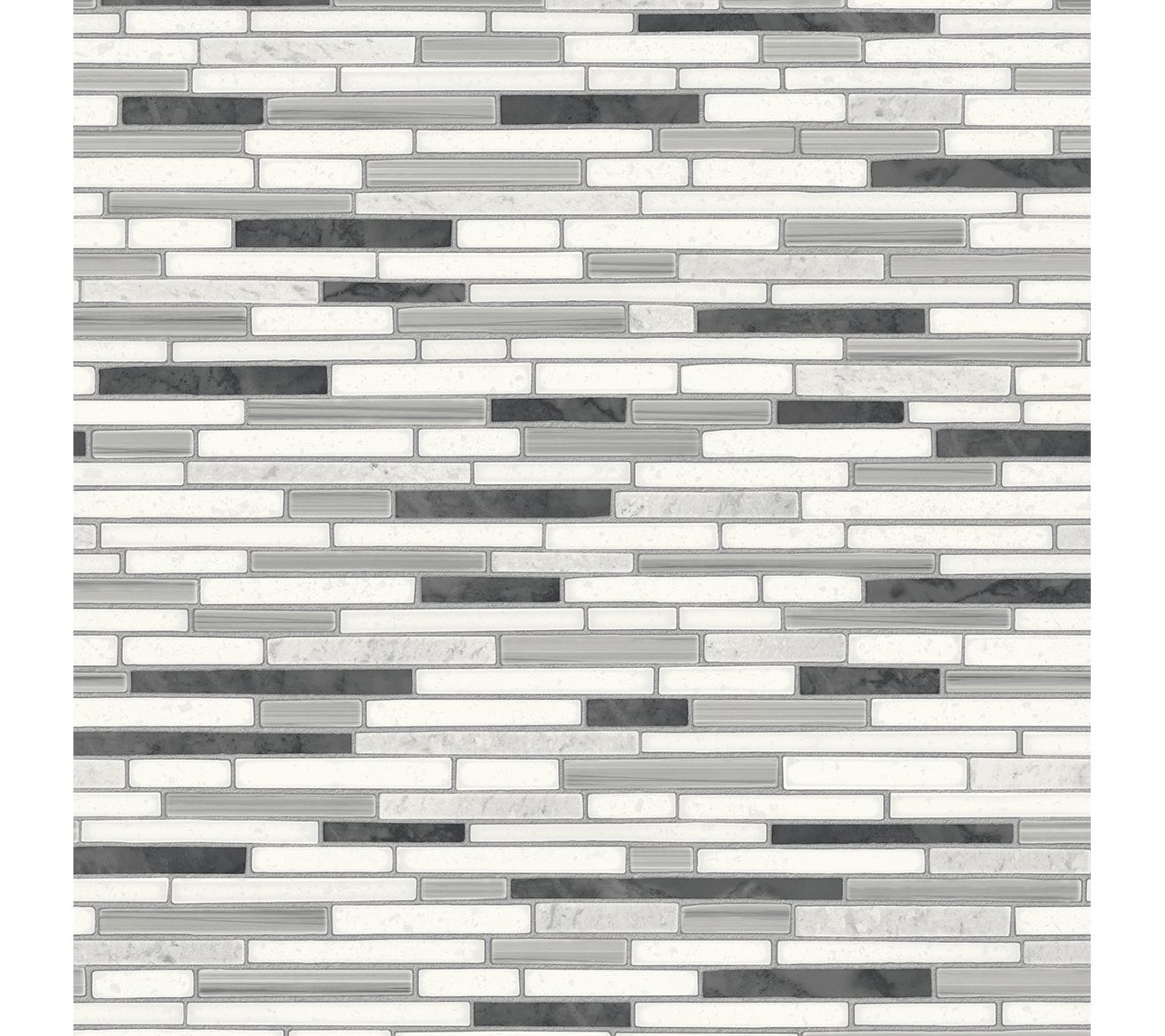 NextWall Faux Mosaic Strip Tile Peel and StickWallpaper Roll