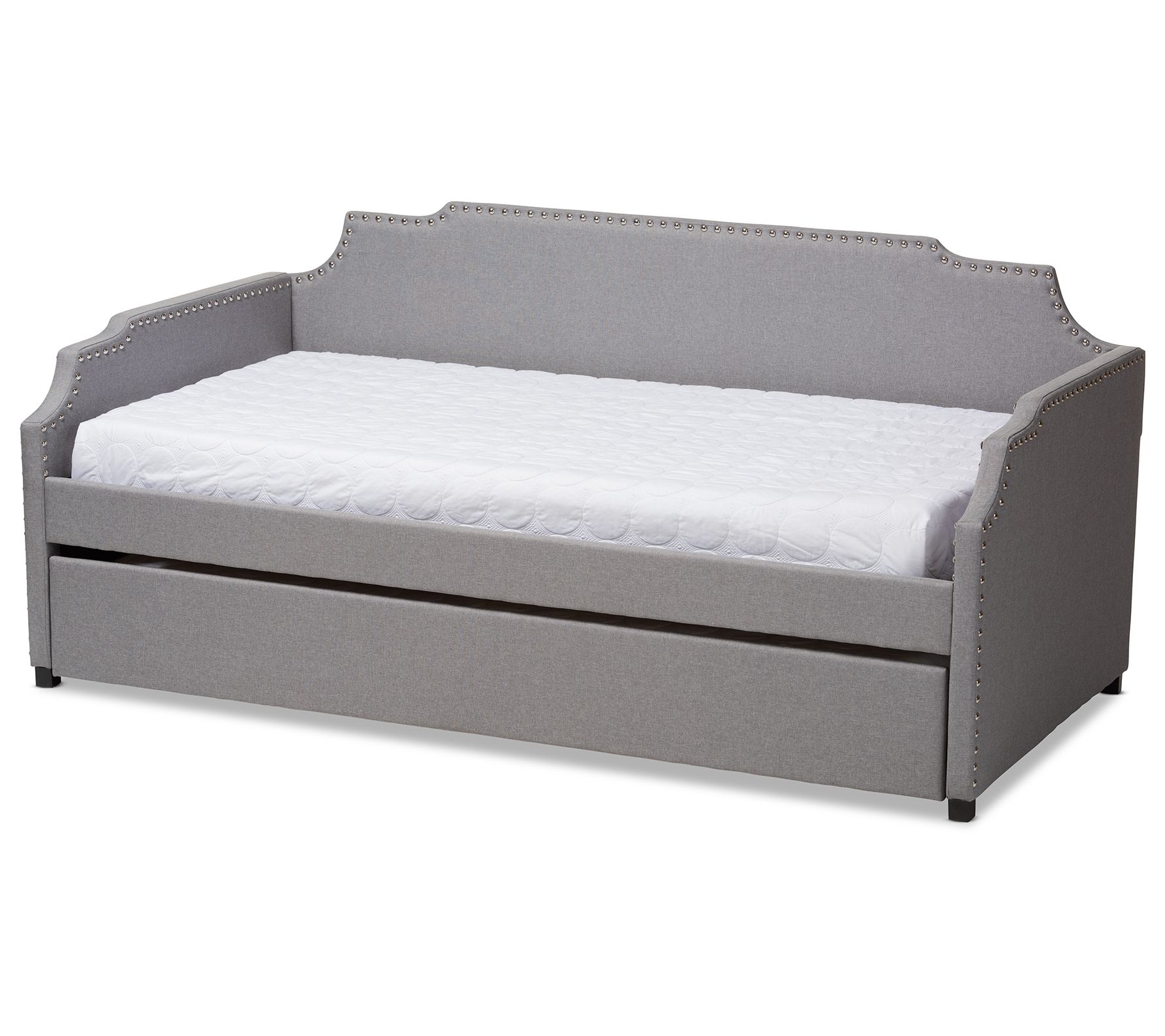 Ally Modern and Contemporary F abric Upholster ed Daybed Trund