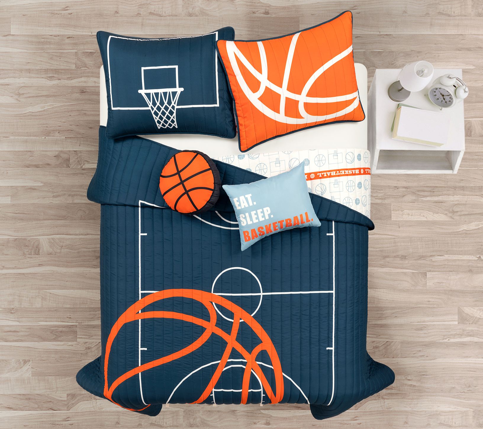 Basketball Game Oversized Quilt 5-Pc Set Queenby Lush Decor