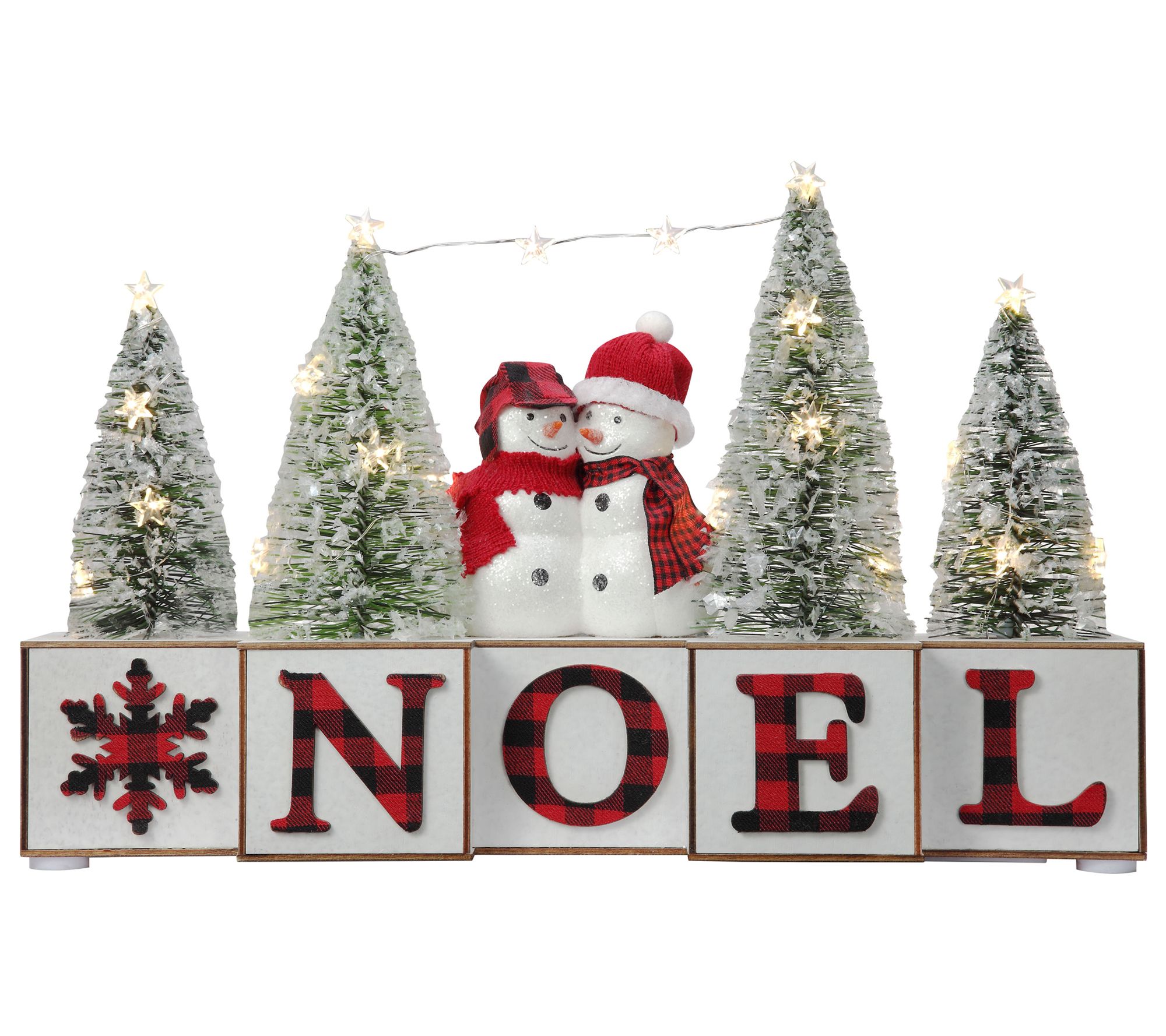Haute Decor 15" Christmas Wood Blocks, NOEL