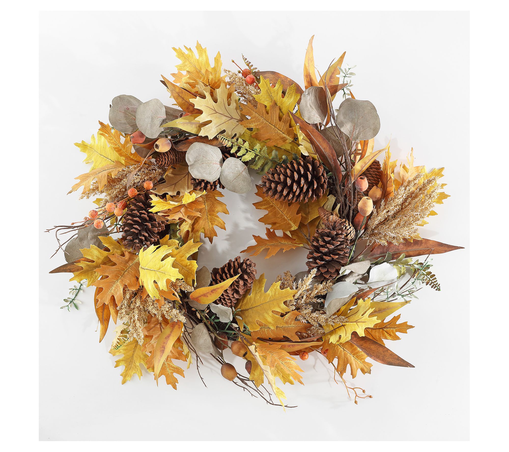 Safavieh Faux 30" Oak Leaf & Eucalyptus Wreath