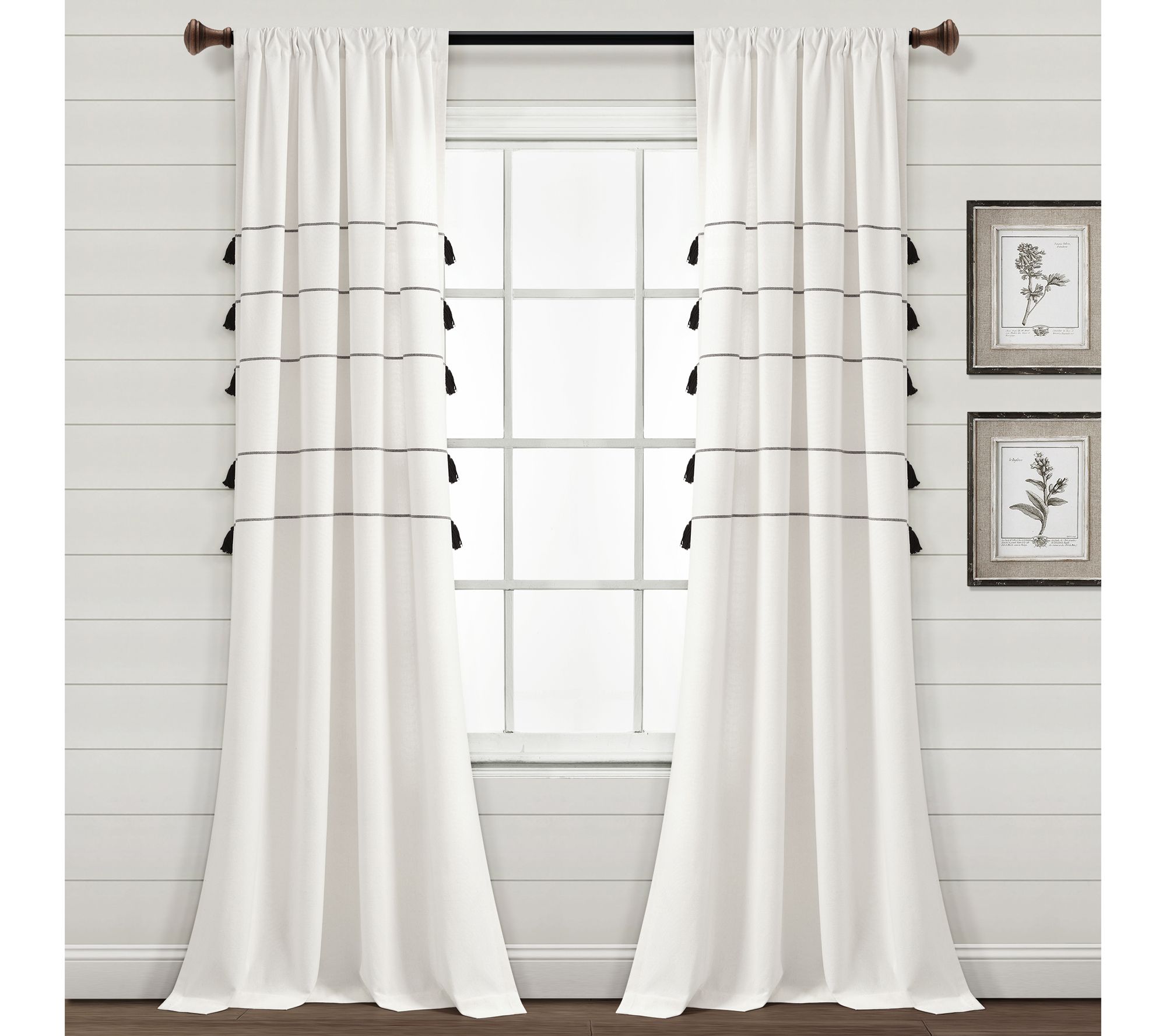 Farmhouse Boho Stripe Wov. 95x42 Set by Lush Decor - QVC.com