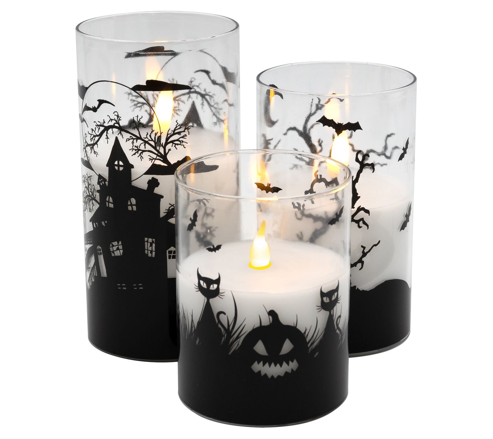 LumaBase Battery-Operated Halloween Hurricanes,3ct