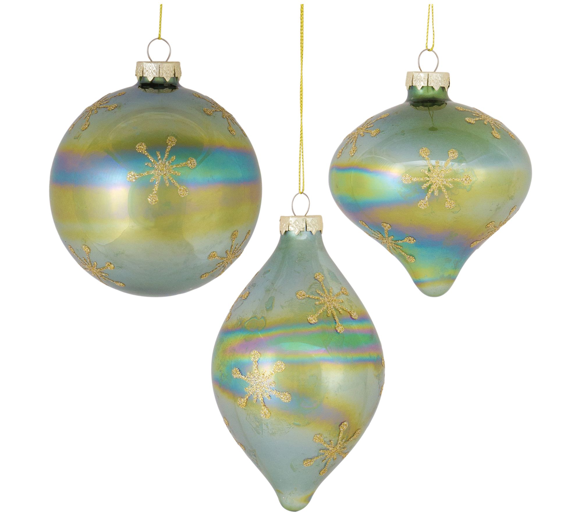 Melrose Iridescent Glass Snowflake Ornament (Set of 6)
