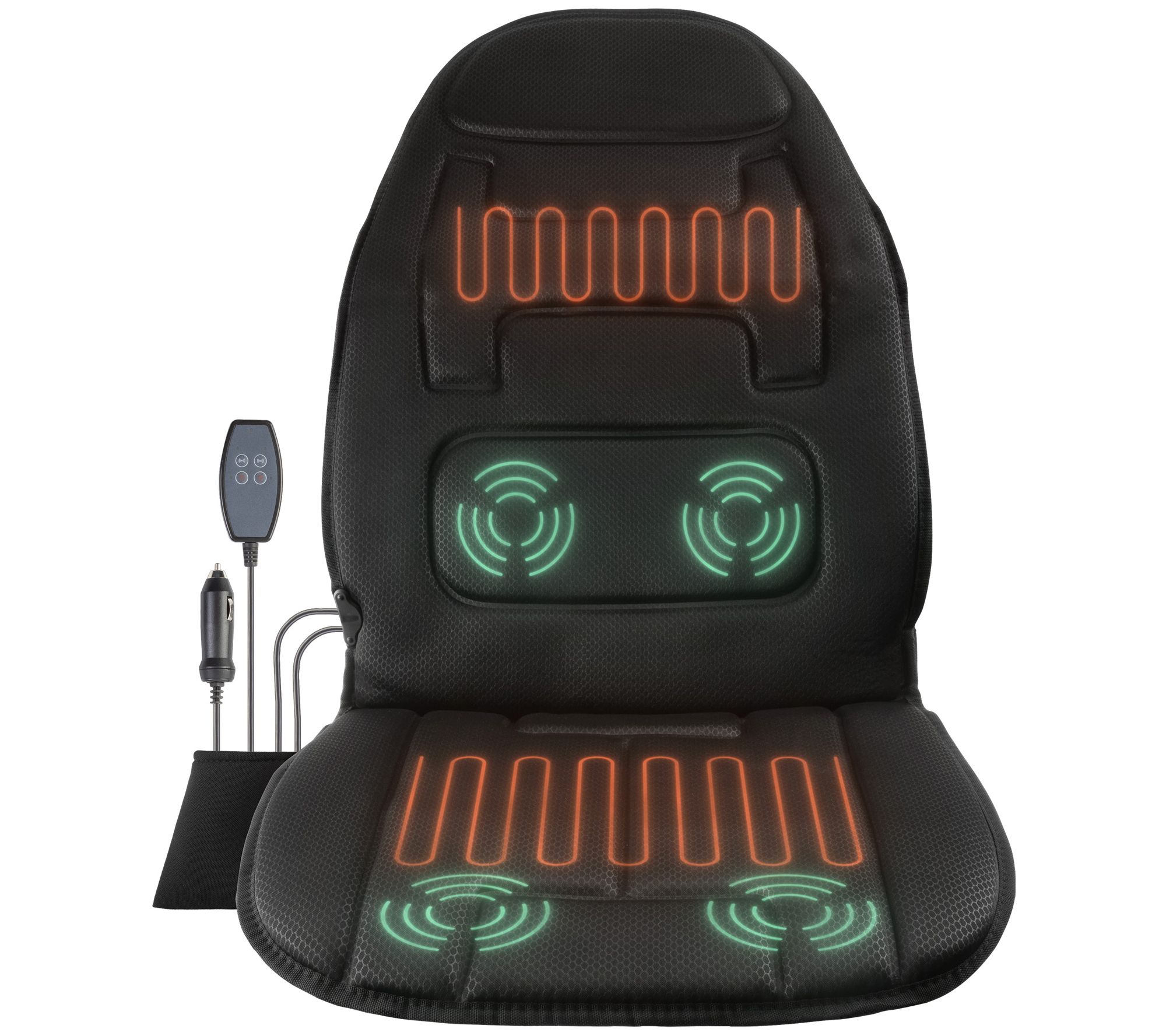 Stalwart Massage Chair Pad for Car 12V Vibrating Heating Pad