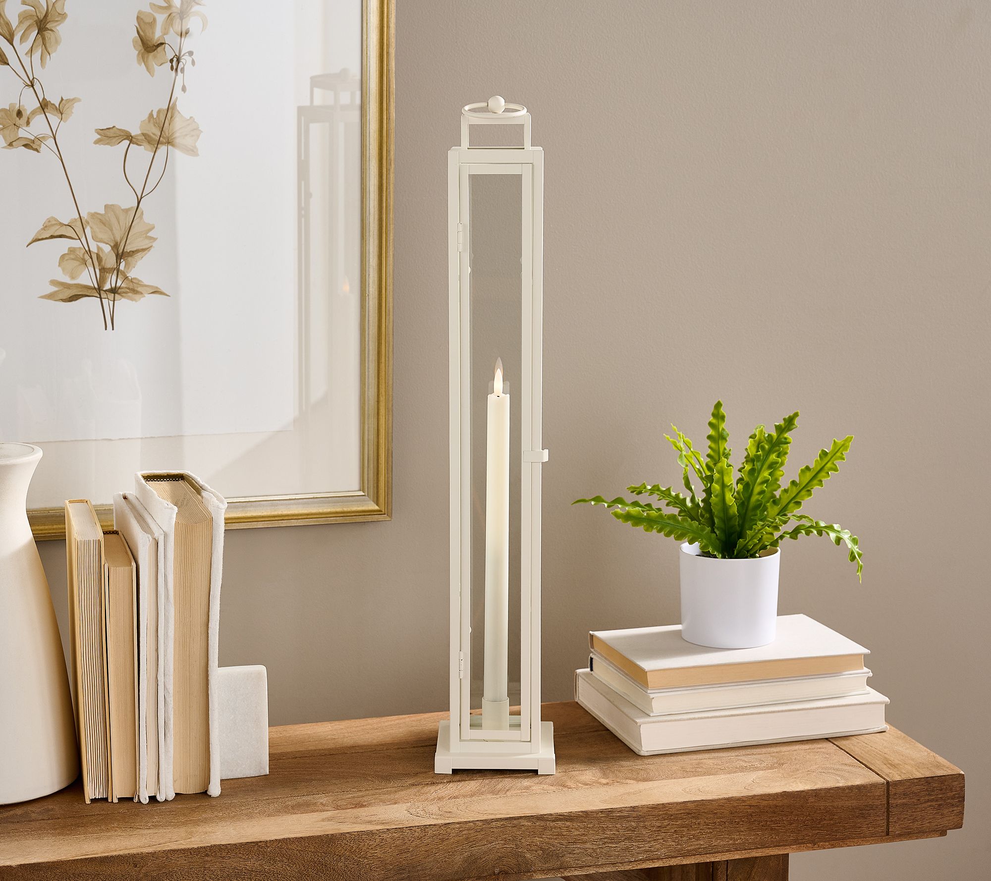 Home Reflections Indoor/Outdoor Set of 2 Taper Lanterns