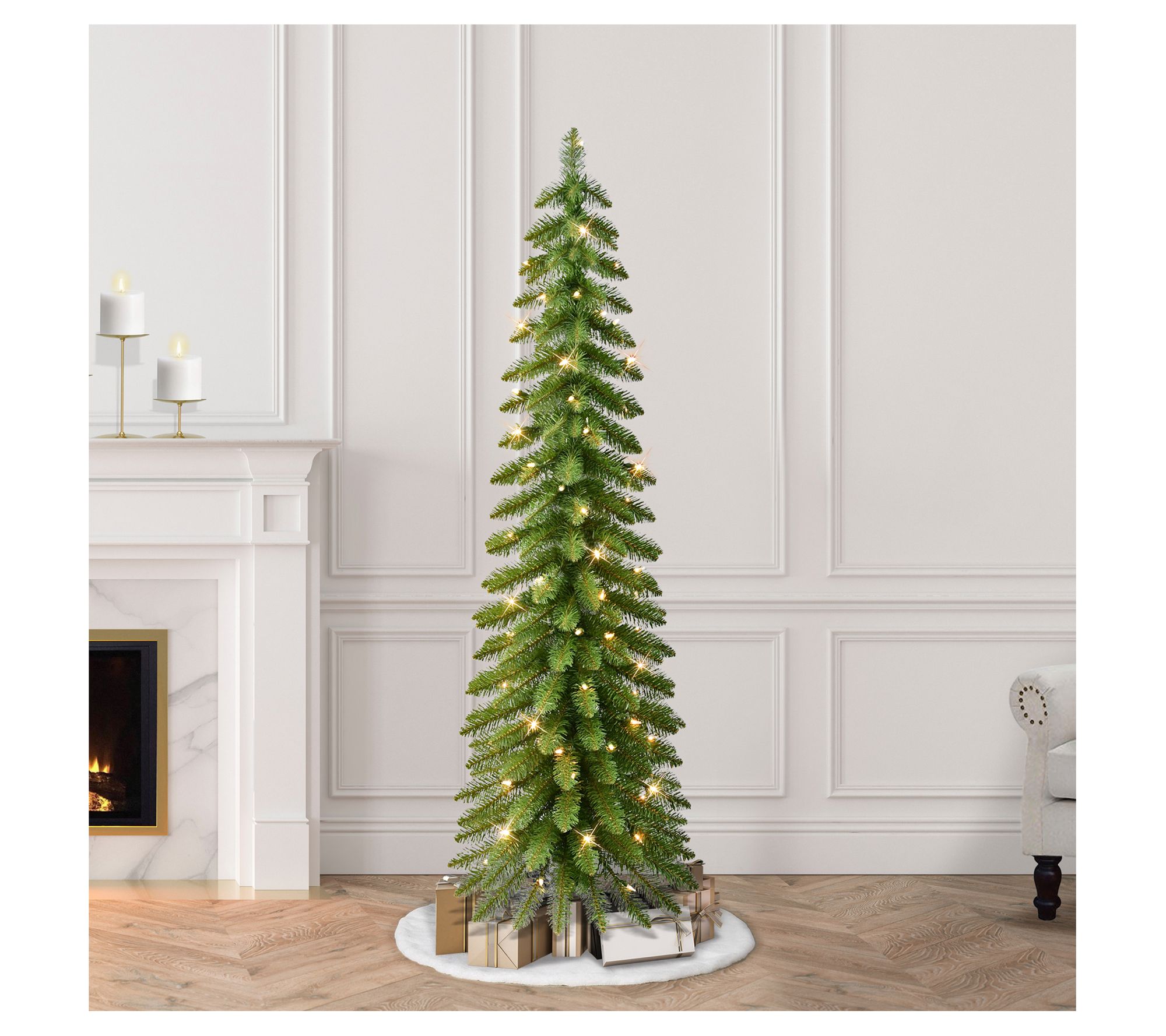 Puleo International 5ft Pre-Lit Alpine Artificial Tree