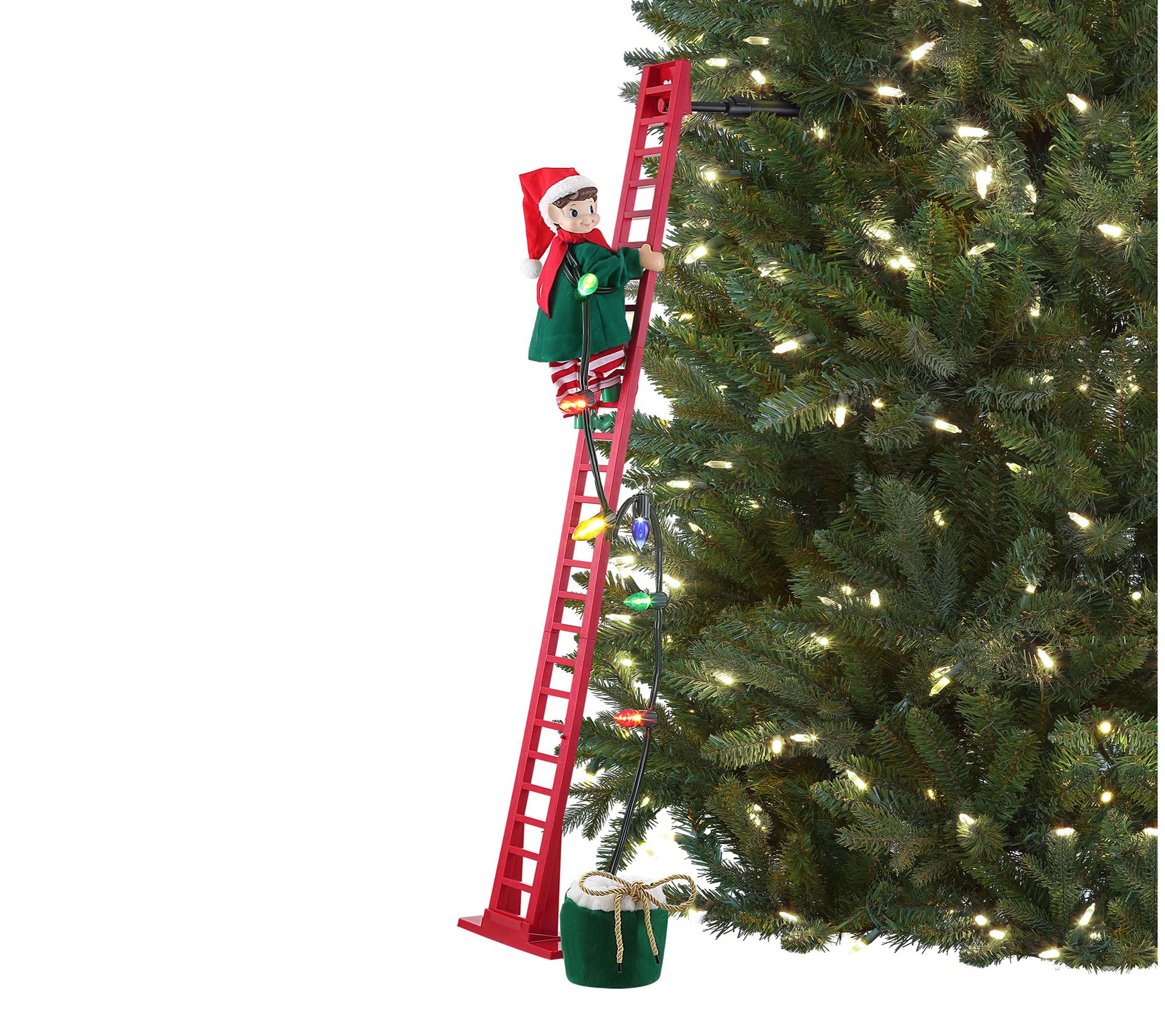 Mr. Christmas 43 in. Animated Ladder Climbing Elf