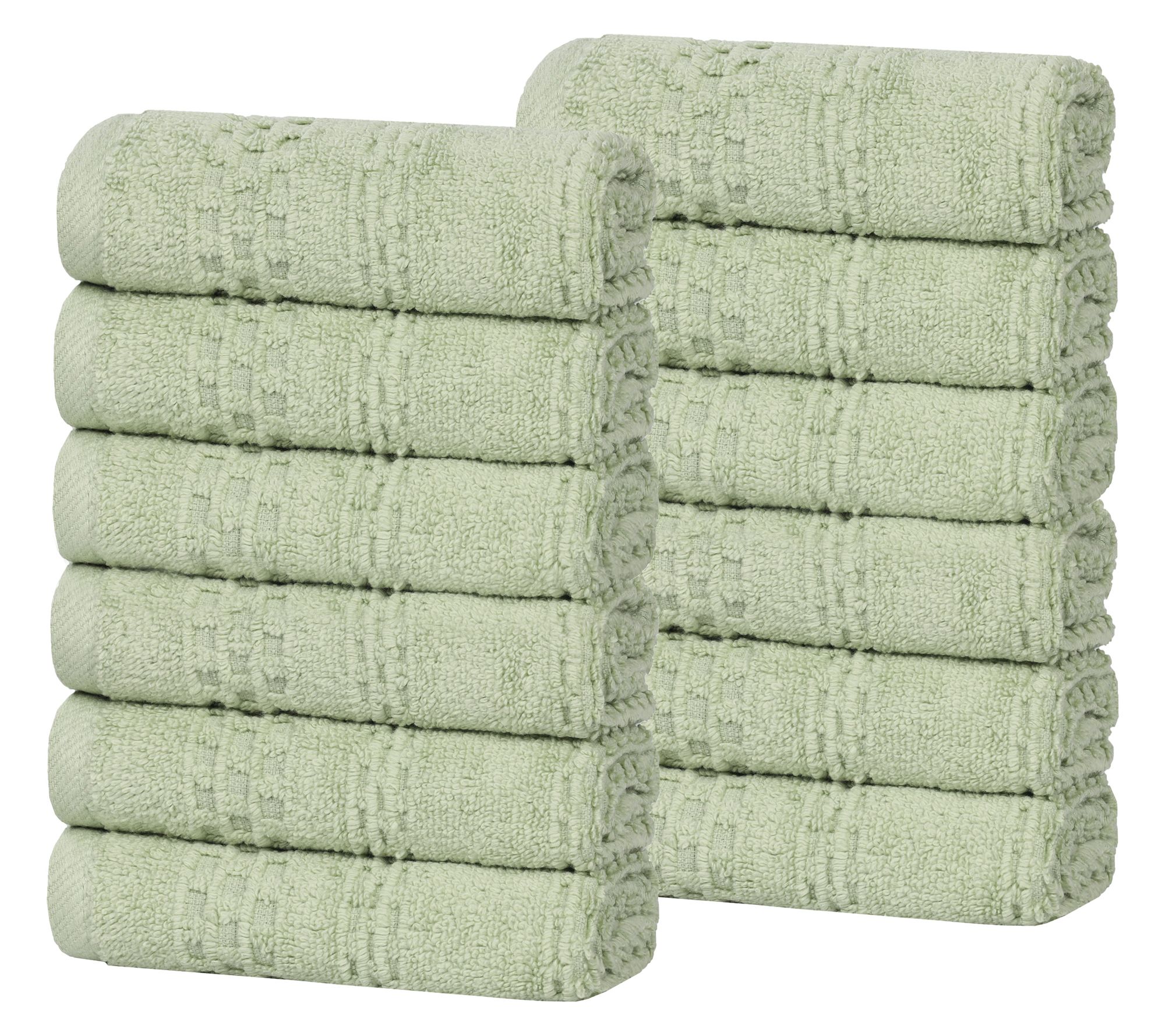 Superior 12 Piece Playa Zero Twist Cotton FaceTowel Set