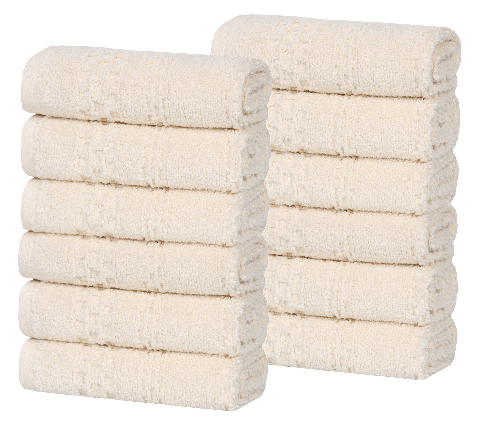 Superior 12 Piece Playa Zero Twist Cotton FaceTowel Set