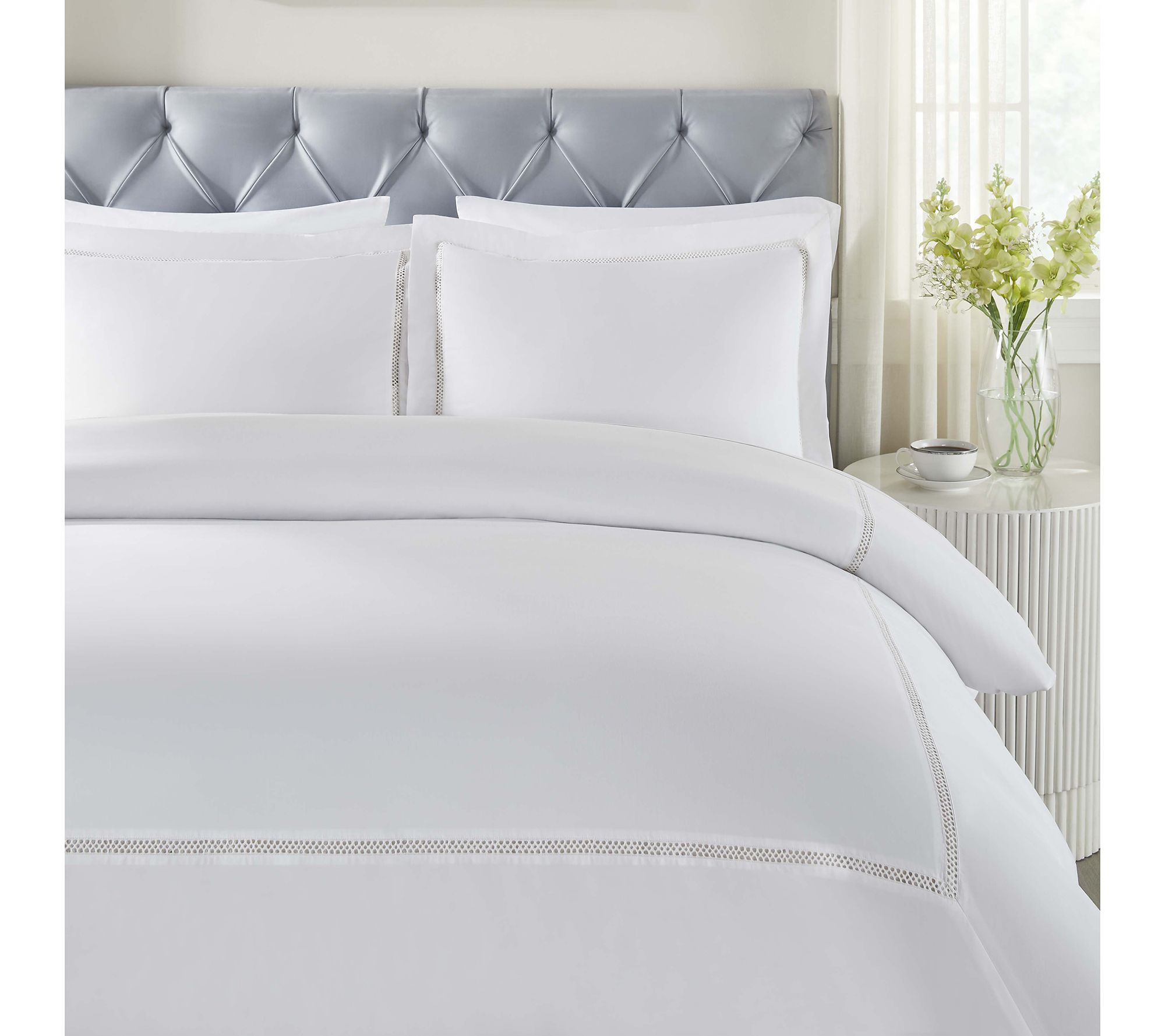 Superior Riverton Cotton Duvet Cover Set, Full/Queen