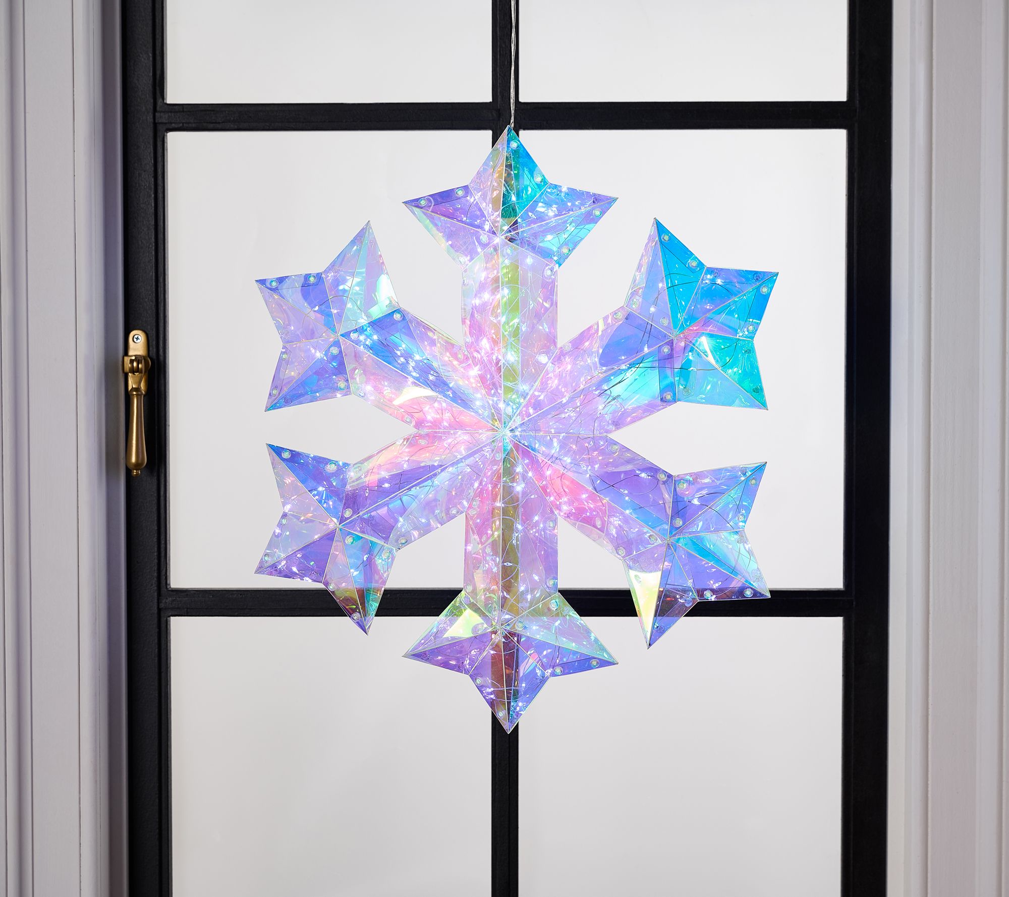"As Is" Fierce Home Indoor/ Outdoor 17" Iridescent LED Snowflake
