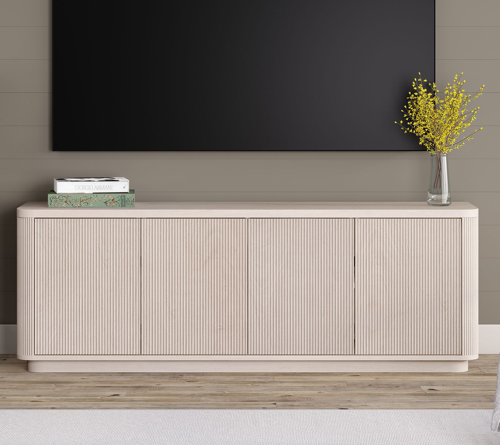 Hudson&Canal Easton Rectangular TV Stand for TV's up to 75"