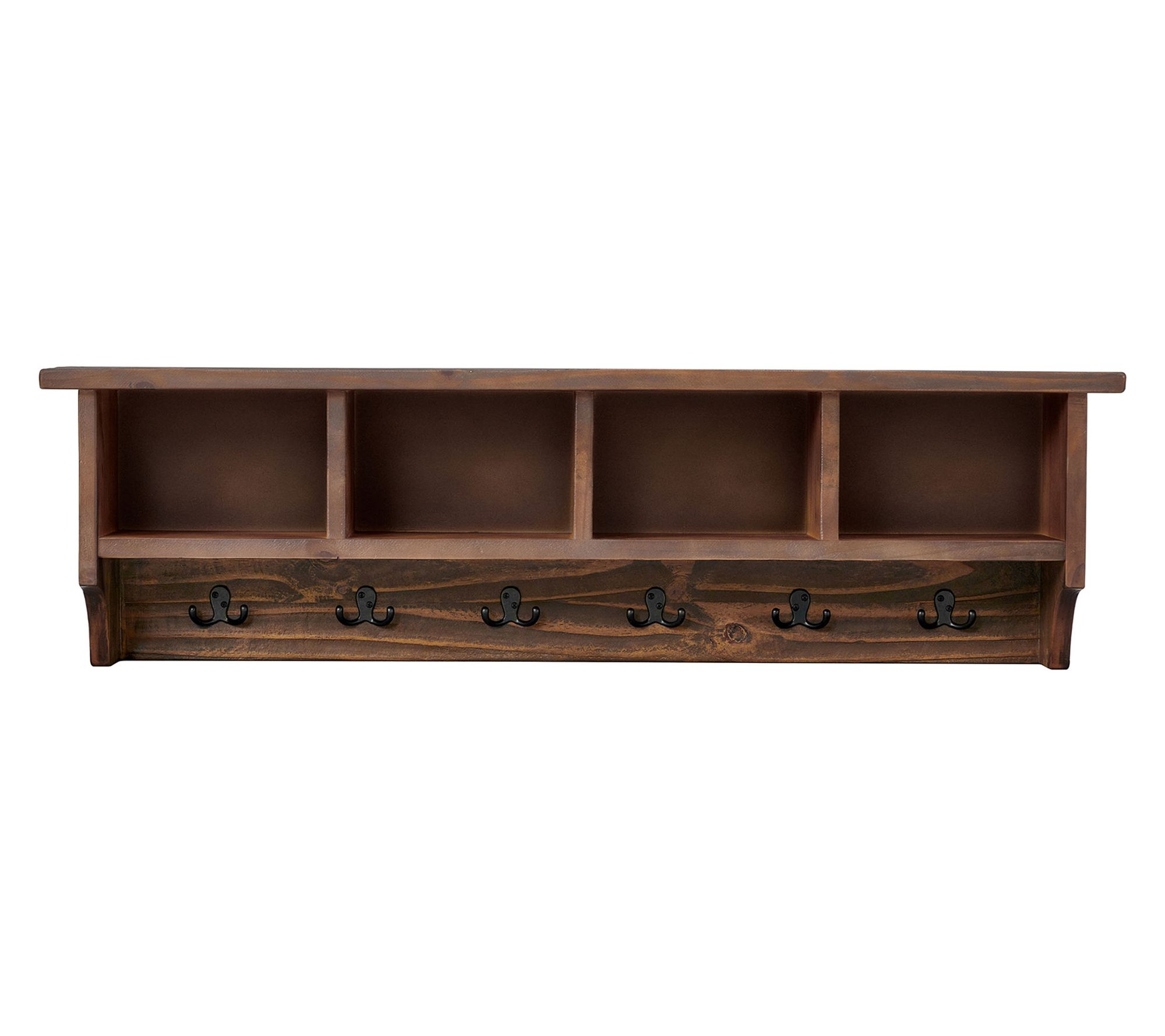 Alaterre Furniture Pomona Coat-Rack 6 Hooks 4 Cubbies - QVC.com