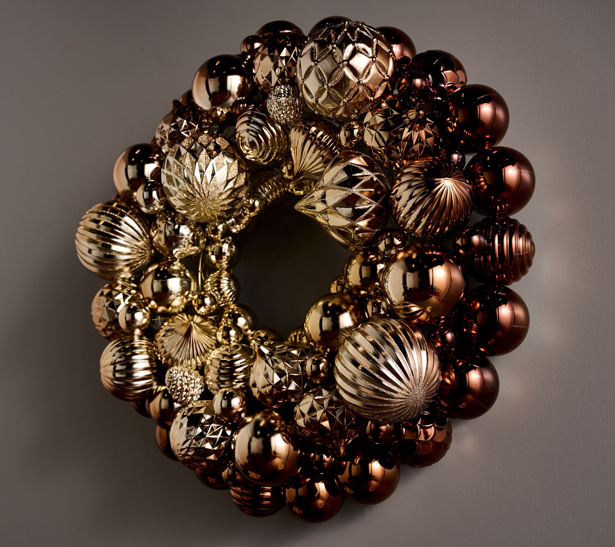 "As Is" Kringle Express 22" Ombre Shatterproof Ornament Wreath