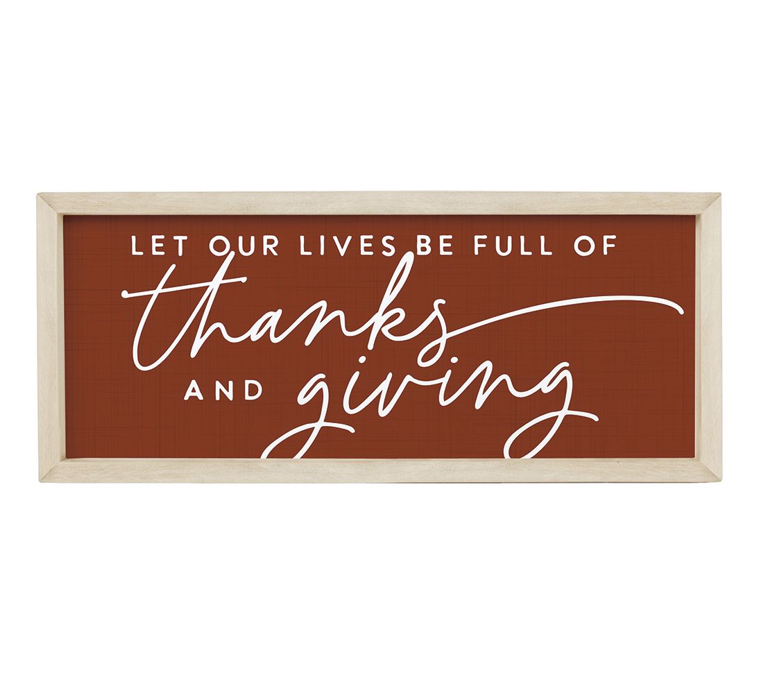 Sincere Surroundings 24" Thanks And Giving Farmhouse Frame