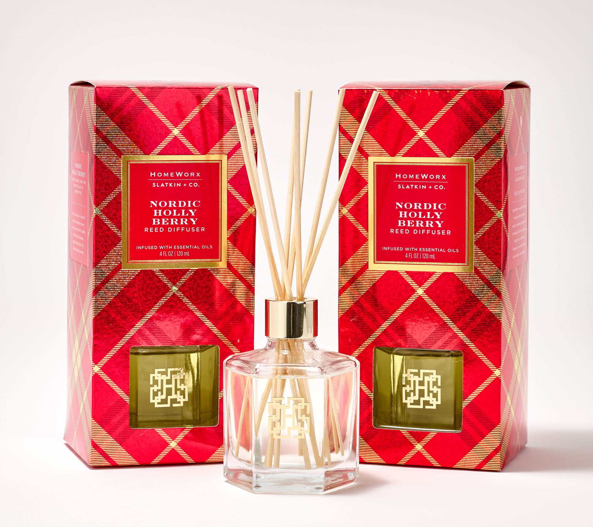 "As Is" HomeWorx by Slatkin + Co. S/2 NordicHolly Reed Diffusers