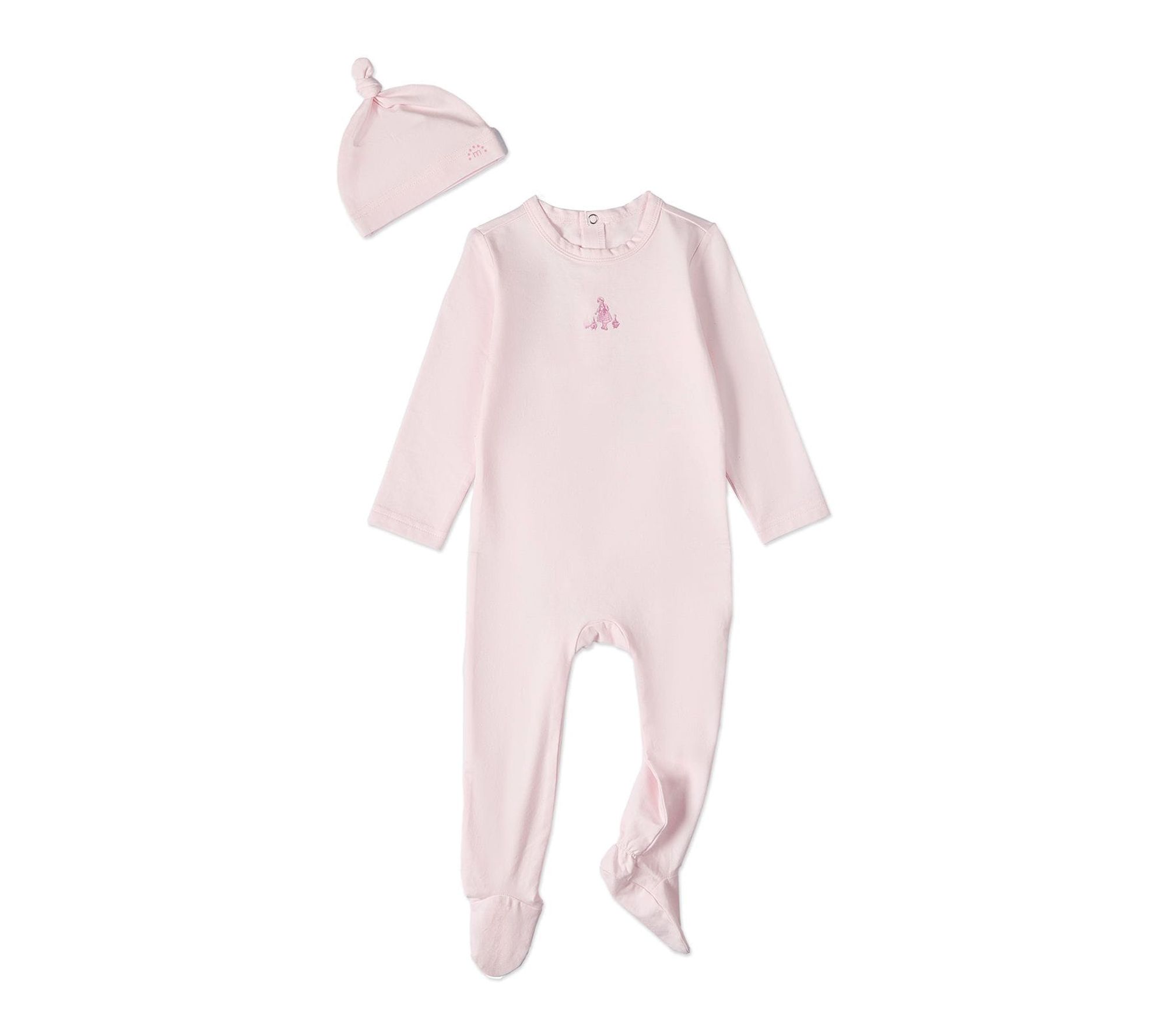 MiniMoi Baby Girls Girl and Her Waddling DucksFootie Set