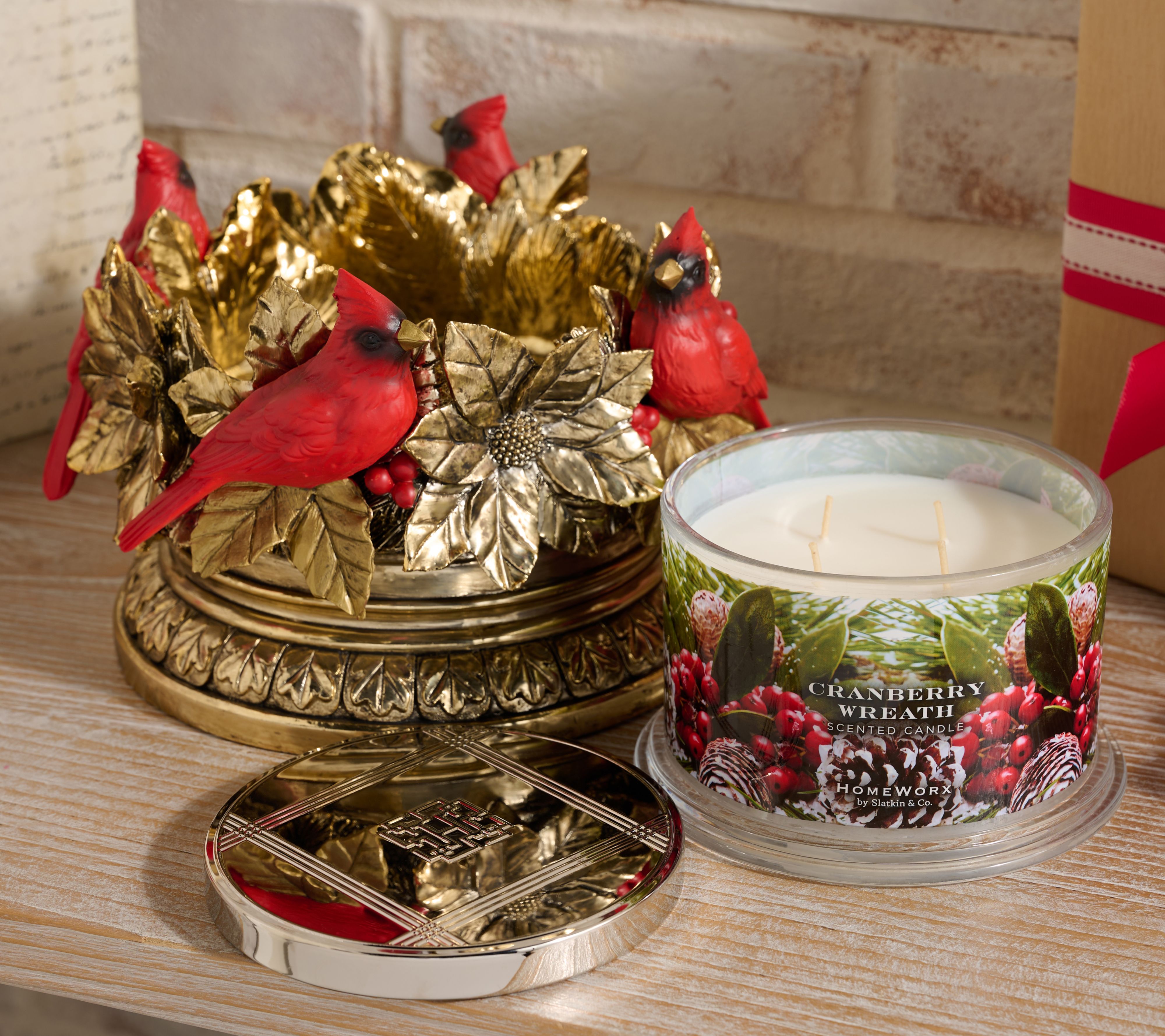 "As Is" HomeWorx by Slatkin + Co. Pedestal with 18 oz Candle